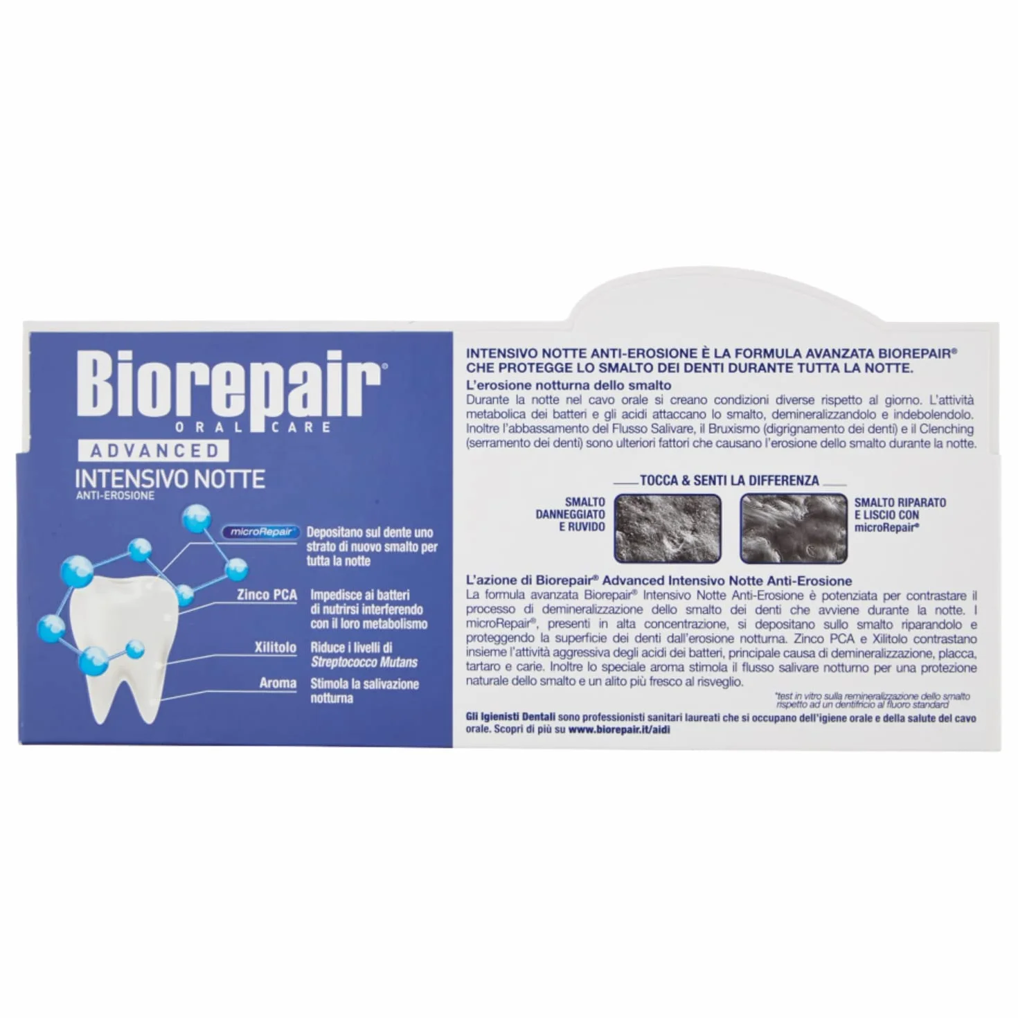 Biorepair Oral Care pasta do zębów do naprawy i ochrony, intensywna nocna naprawa, 75 ml