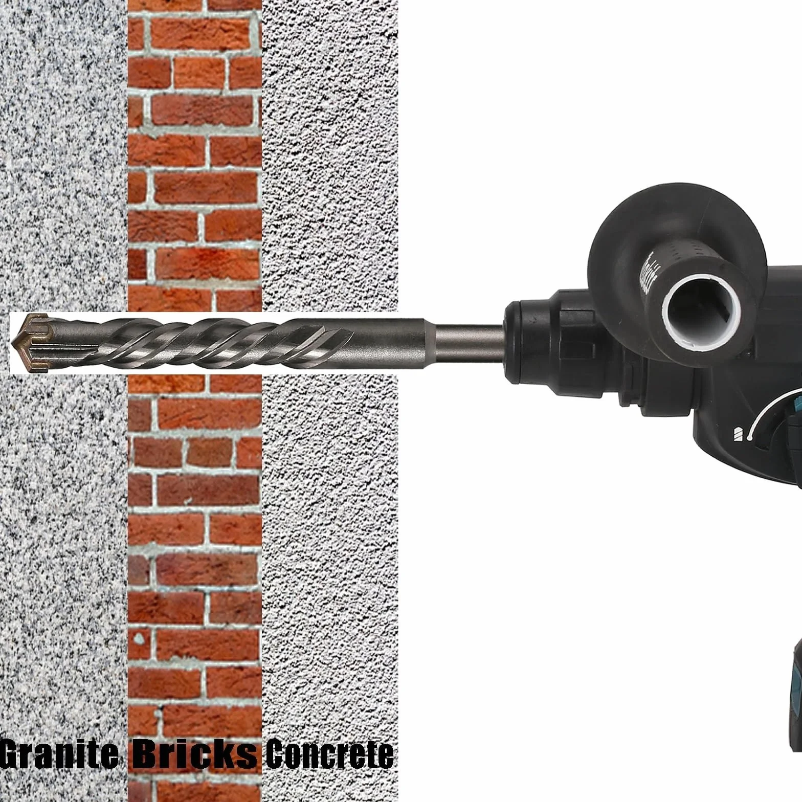 1Pc Concrete SDS Plus 5-16mm Bit Cross Cutter Head Double Auger Hammer 160mm Wall Brick Block Electric Hammer Masonry Bit(160mmX13pcs)