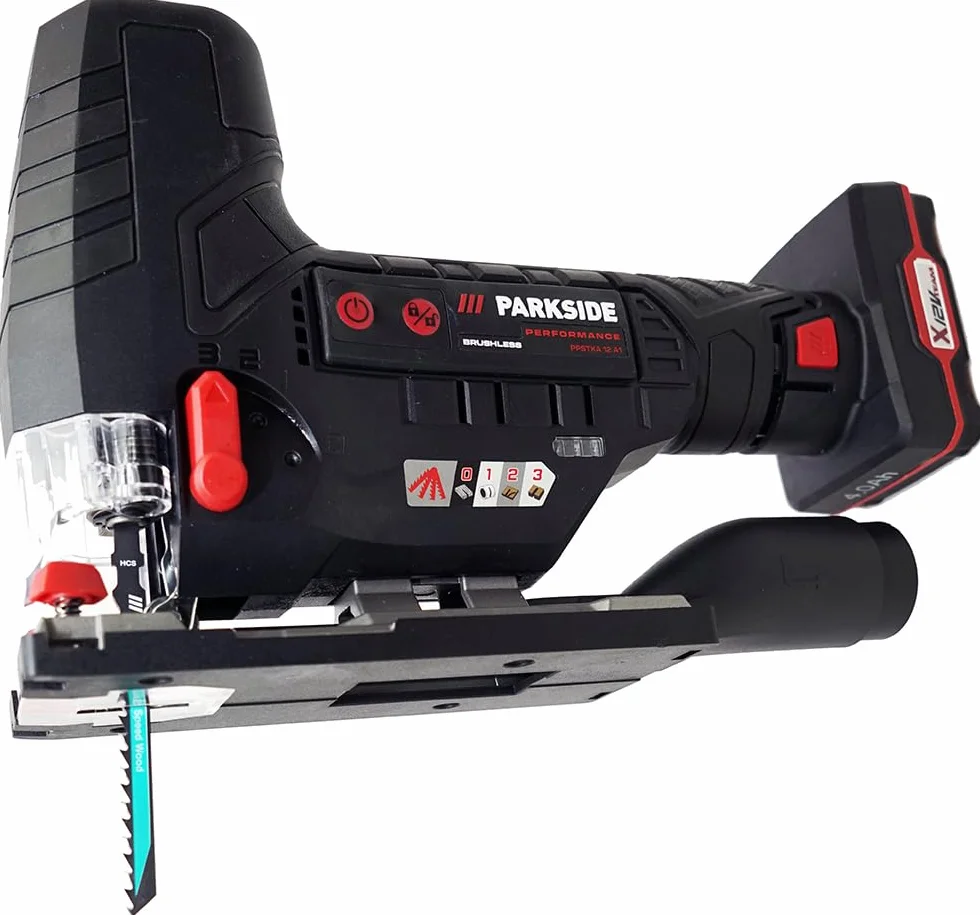 HEADNMORE Bundle – PARKSIDE PERFORMANCE® 12 V akumulatorowa wyrzynarka PPSTKA 12 + breloczek do kluczy HEADNMORE® (akumulator 2 x 4 Ah)