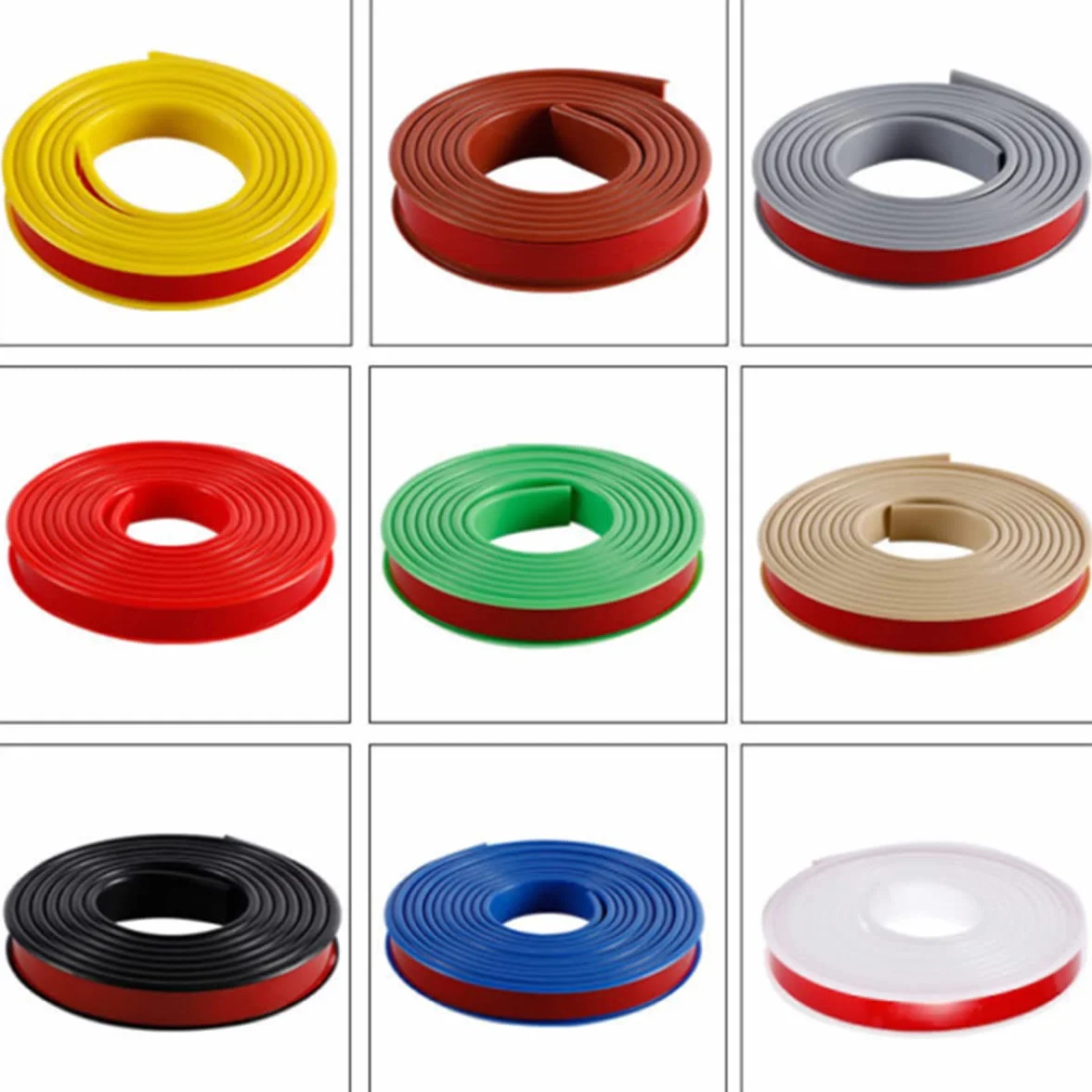 Samoprzylepna taśma krawędziowa TPE do mebli, listwa uszczelniająca w kształcie litery U, do szafki DIY, szafy, stołu i krzesła (3 m, 18 mm, biała)