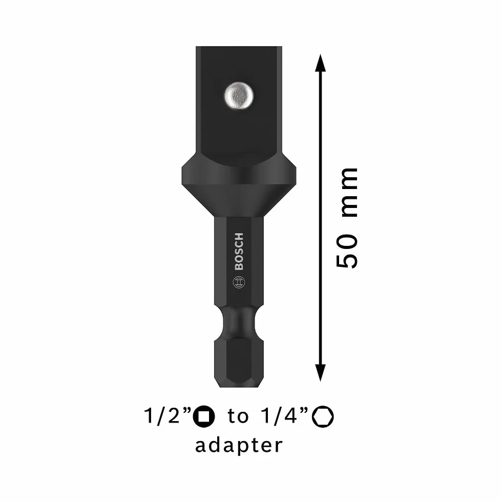 Bosch 1x PRO Socket Adapter ze złączem sztyftowym (143 x 64 mm, Professional Akcesoria Śrubokręt, Śrubokręt)