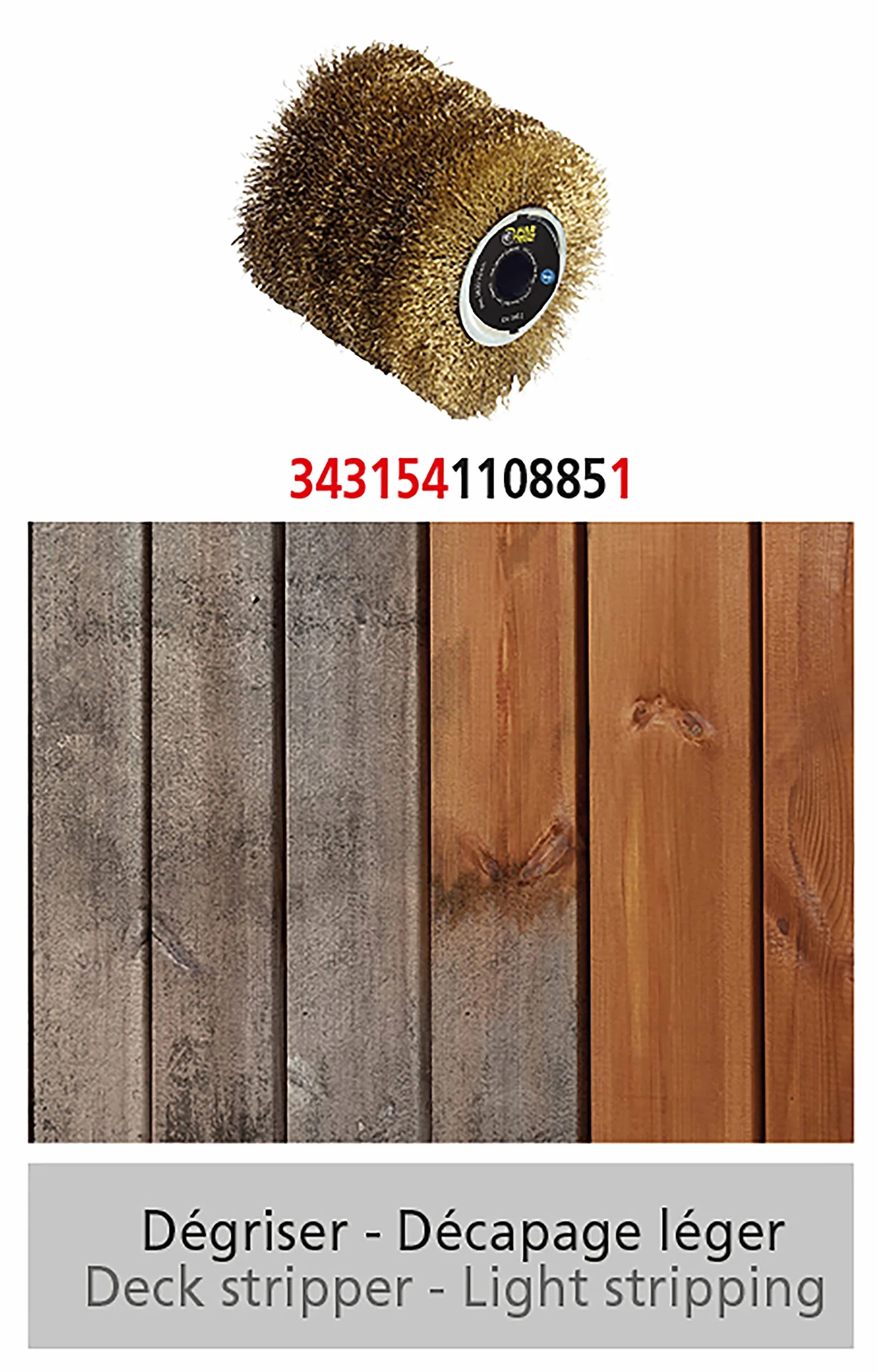 Fartools 110885 szczotka z mosiężnym drutem, 0,3 mm, Ø 120 mm, dł. 100 mm, kompatybilna z renowacją REX120, REX200 i REX-H200 do usuwania zadziorów