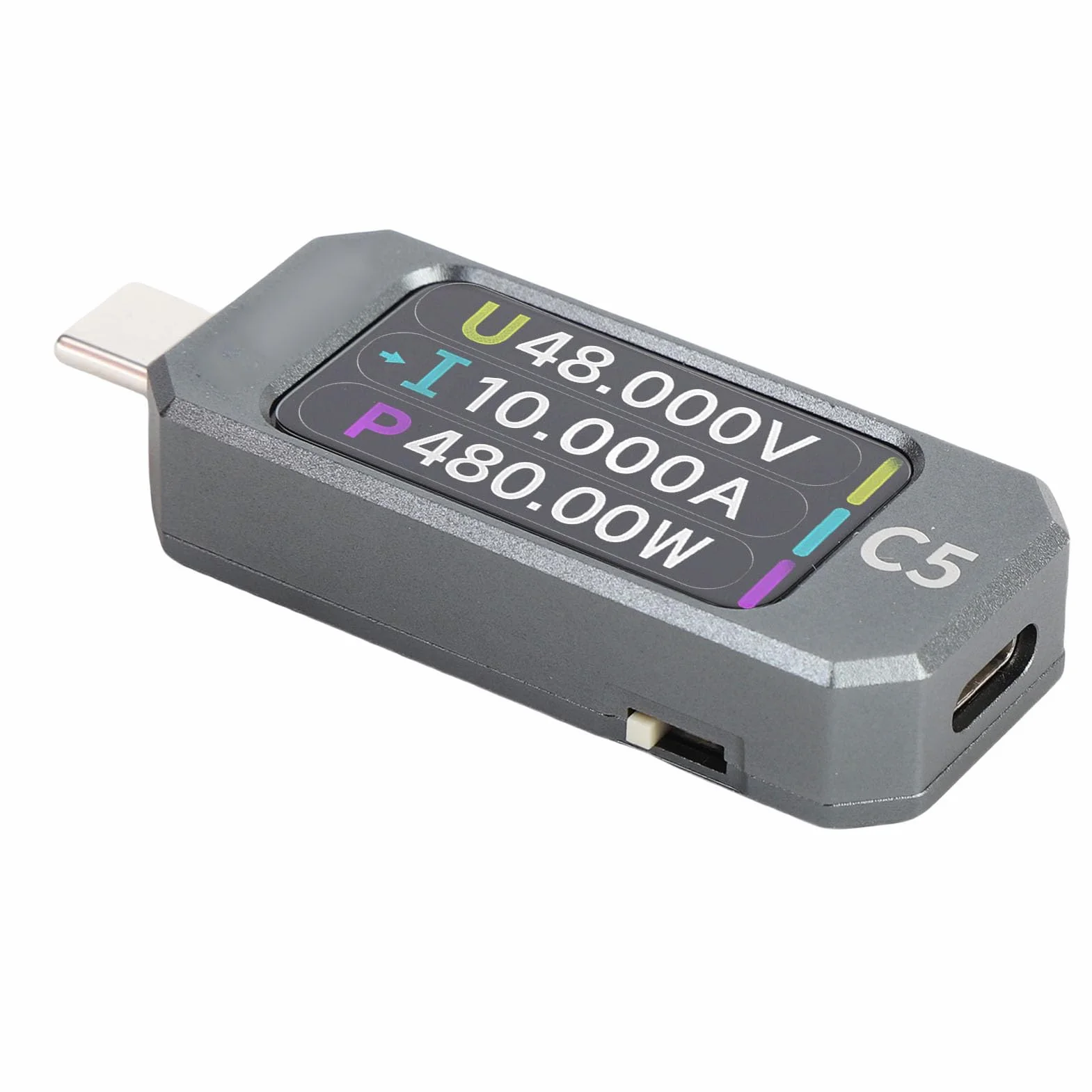 lyrlody Typ C Tester Napięcia Prąd Miernik MAF 240MHz Wysoka prędkość 32 -bitowa Woltokiernik CPU, Test Kabla Danych PD, 1,47 Cala Kolorowy Testowy Tester USB z