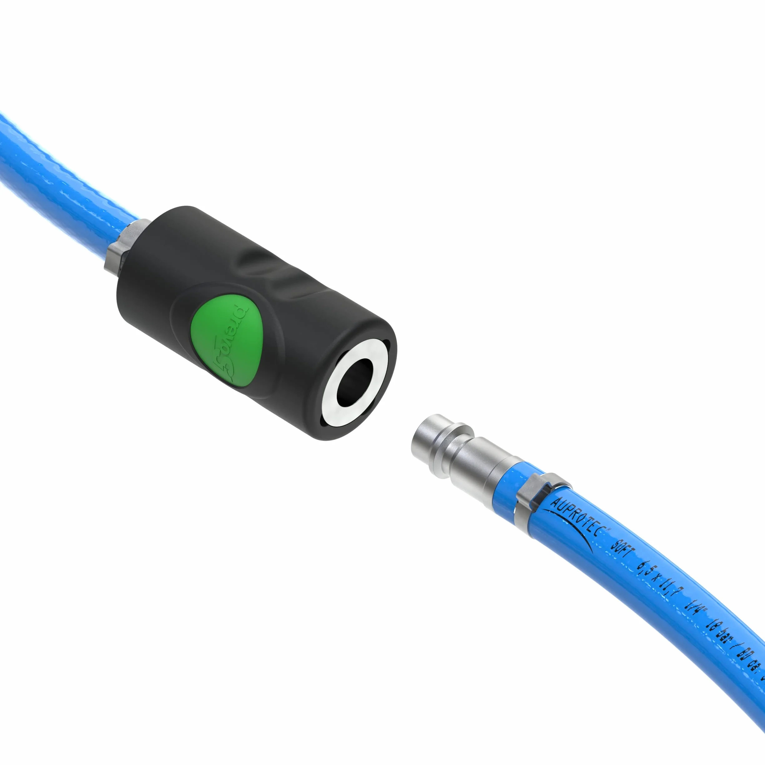 AUPROTEC Wąż sprężonego powietrza 6 mm 1 m PCW ze złączem Prevost S1