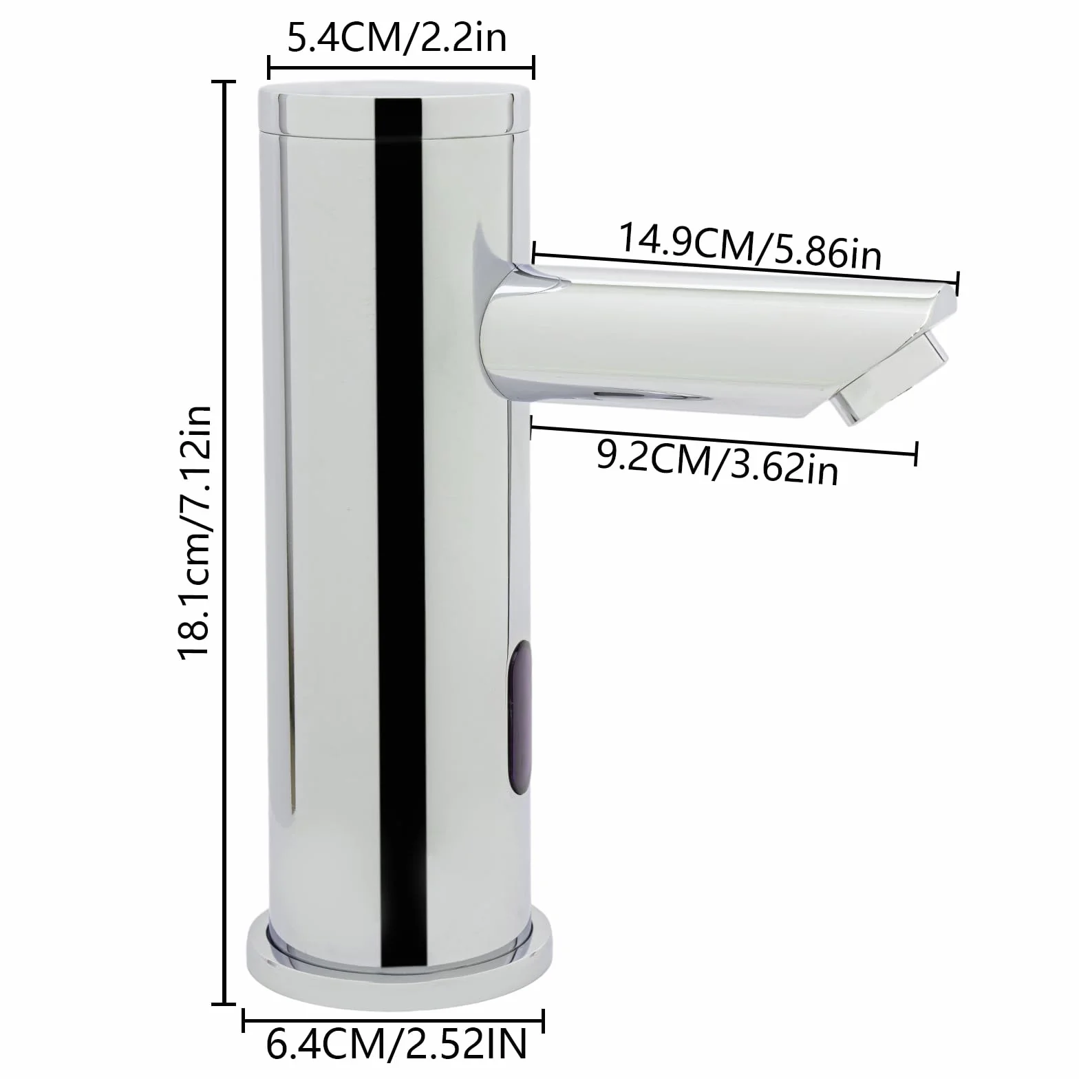 Bateria na podczerwień, automatyczna, bezdotykowa bateria łazienkowa, armatura umywalkowa z czujnikiem, armatura indukcyjna 0-55 °C, do kuchni, łazienki, restauracji (bateria nie wchodzi w