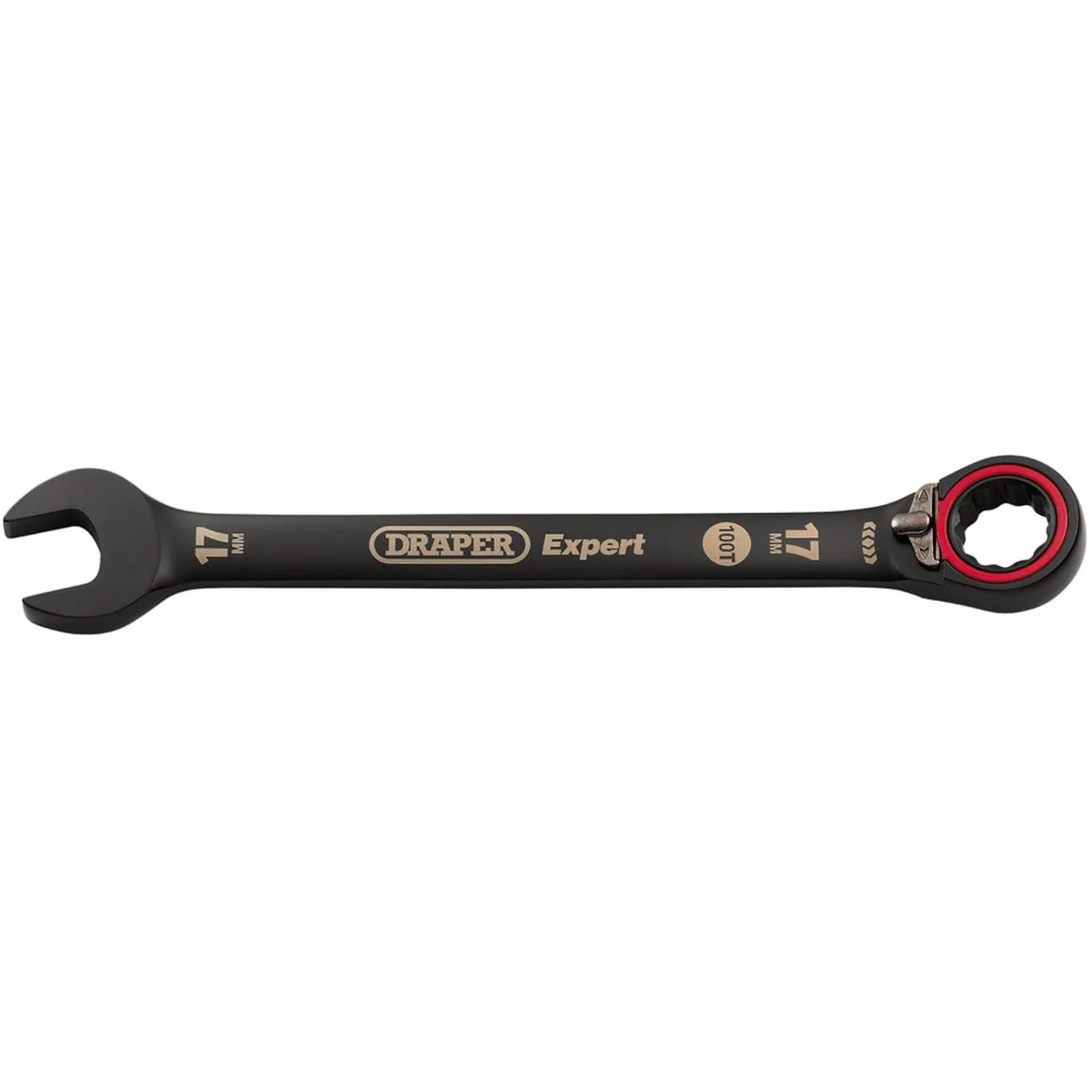 Draper Expert HI-TORQ metryczny klucz płasko-oczkowy z grzechotką 17 mm