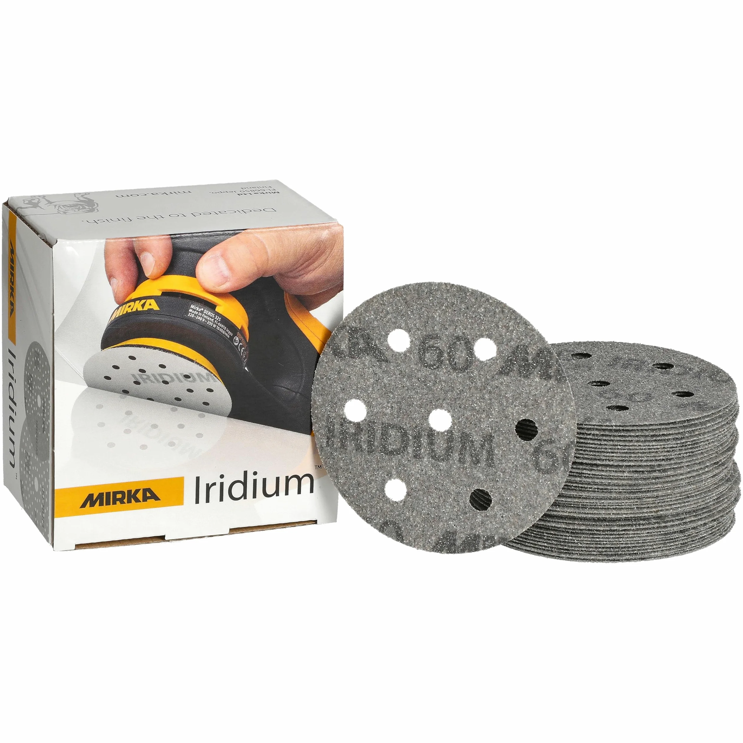 Mirka papier ścierny Iridium 90 mm 7 otworów rzep ziarnistość 60