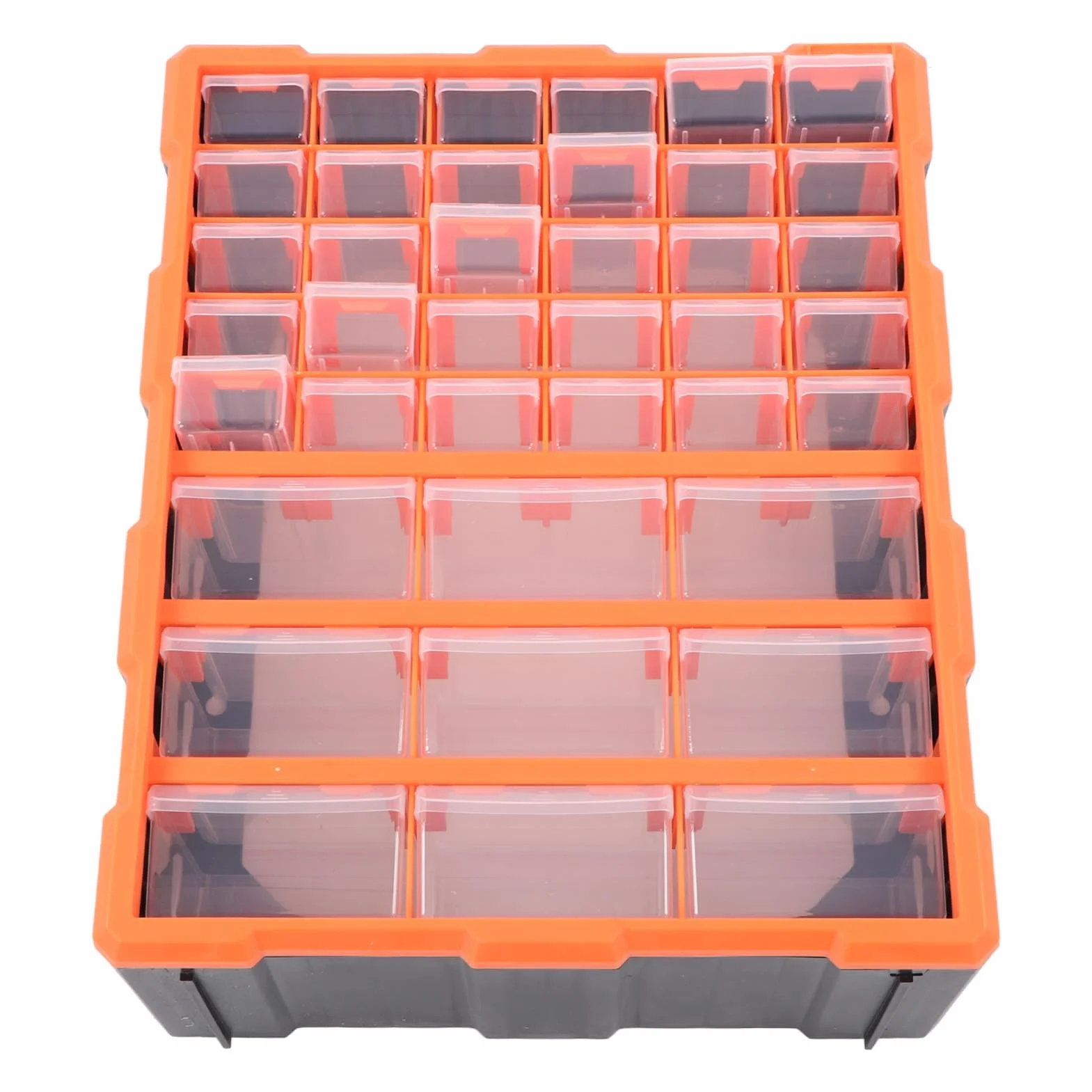 Cocoarm 39 Szufladowy Organizer Plastikowa Szafka do Przechowywania Sprzętu 385 X 465 X 160 Mm, Szuflada do Montażu na ścianie Organizator Przechowywania Sprzętu z Przezroczystymi Szufladami Warsztatu