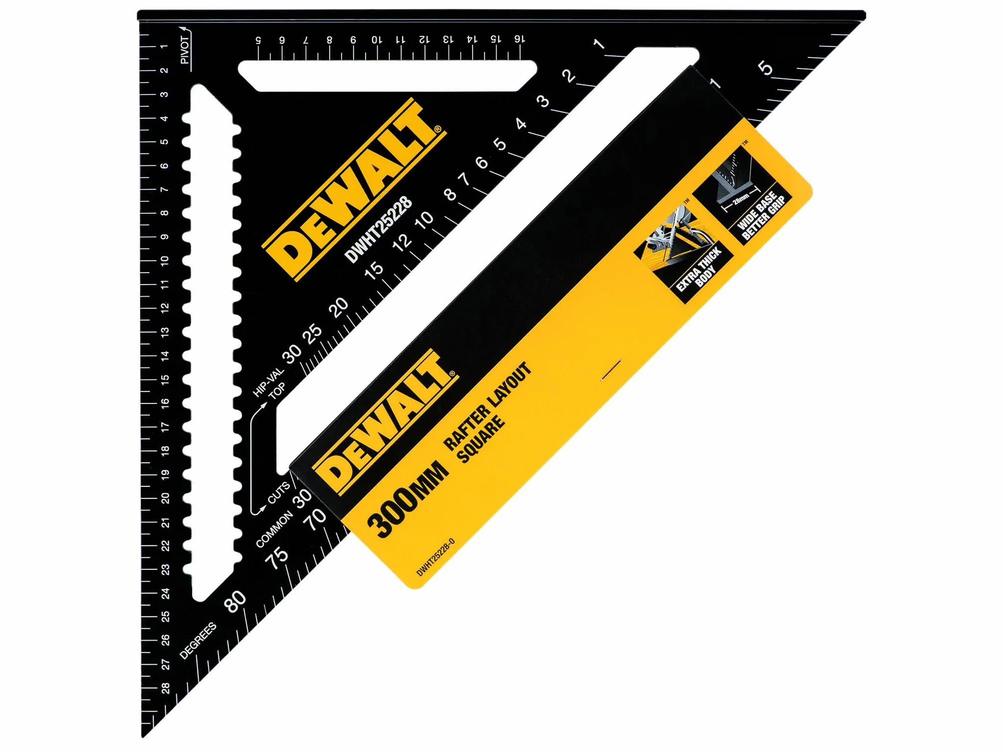 DEWALT Dewa Speed Square kątownik 30 cm DWHT25228-0, czarny