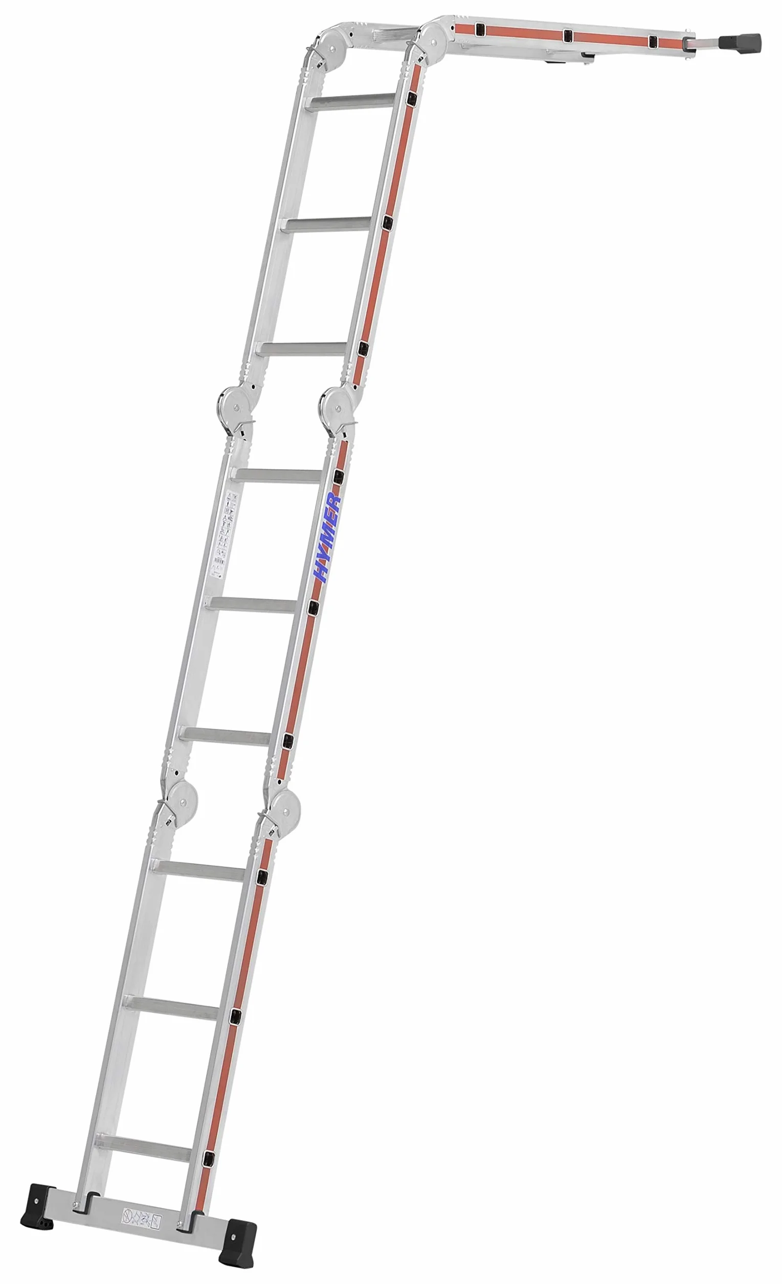 Drabina aluminiowa wielofunkcyjna składana dwustronna 2x6 szczebli 3,47m HYMER