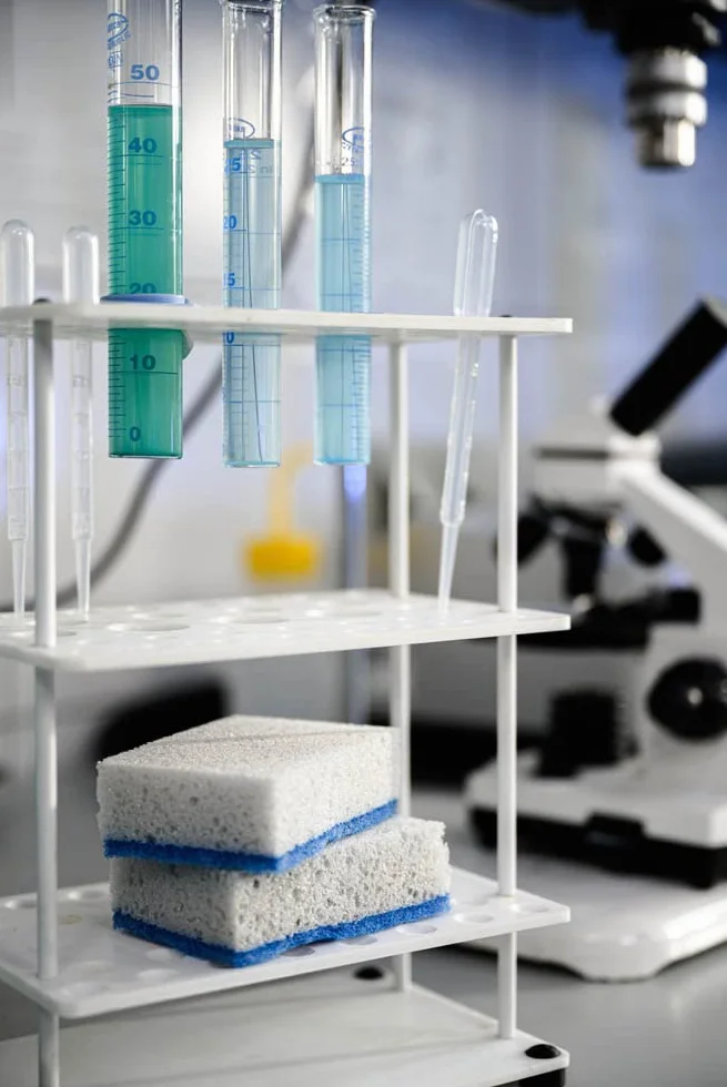York Bacteria Stop gąbka do mycia naczyń, zestaw 5 sztuk, z właściwościami antybakteryjnymi, higieniczna z makrocząsteczkami cynku, gąbka do naczyń, gąbka kuchenna, gąbka do czyszczenia, 9 x 6 x 3 cm