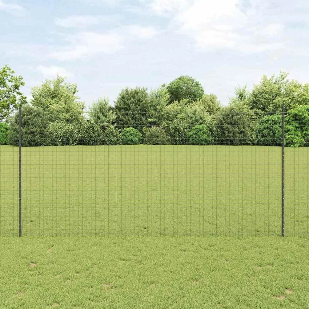 vidaXL Słupek ogrodzeniowy 5 pcs Szary 150 cm Stal