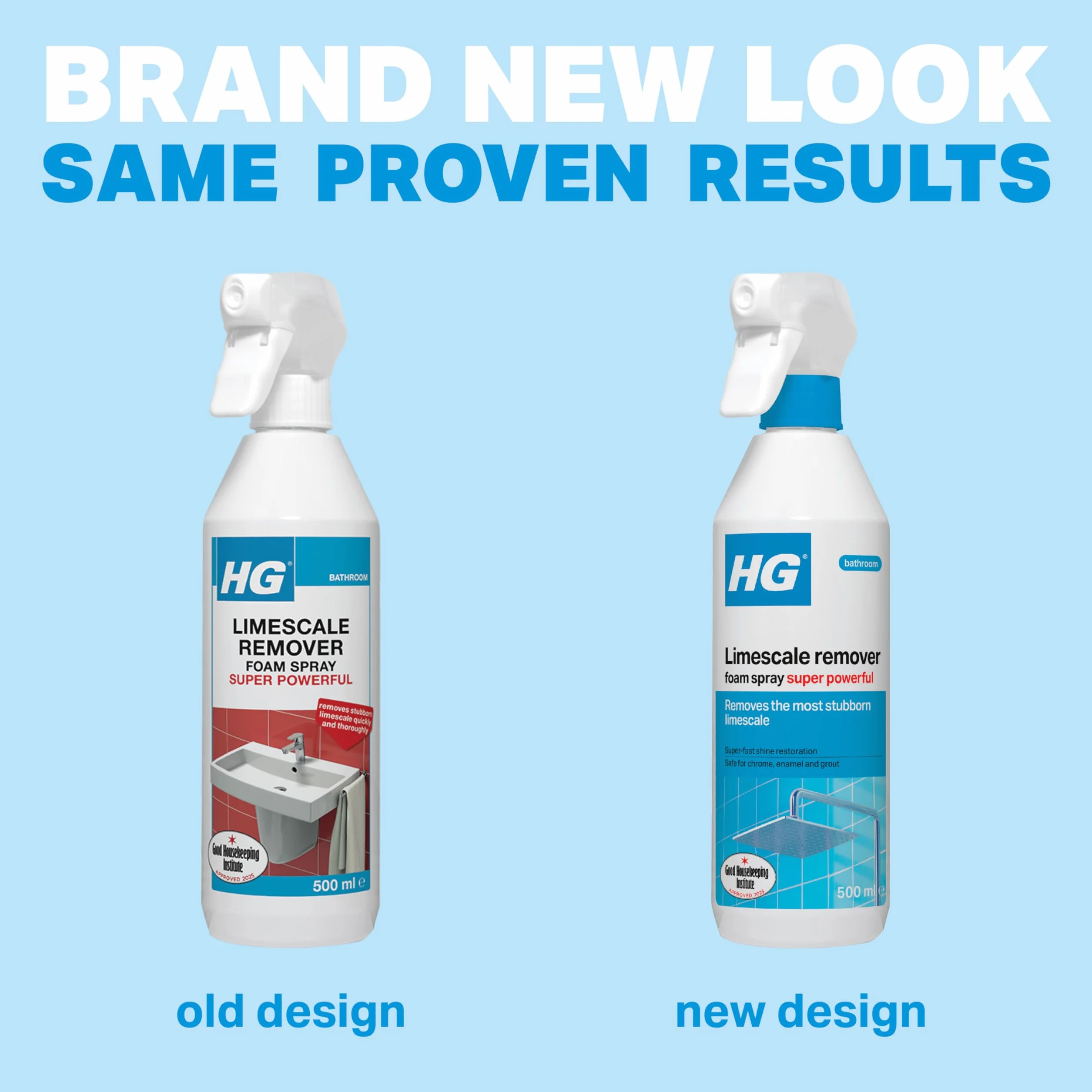 HG Hagesan 605050106 Away Foam Spray 3X Silger 500 ml Skuteczny środek do czyszczenia kamienia łazienkowego - dokładnie usuwa trwałą skalę