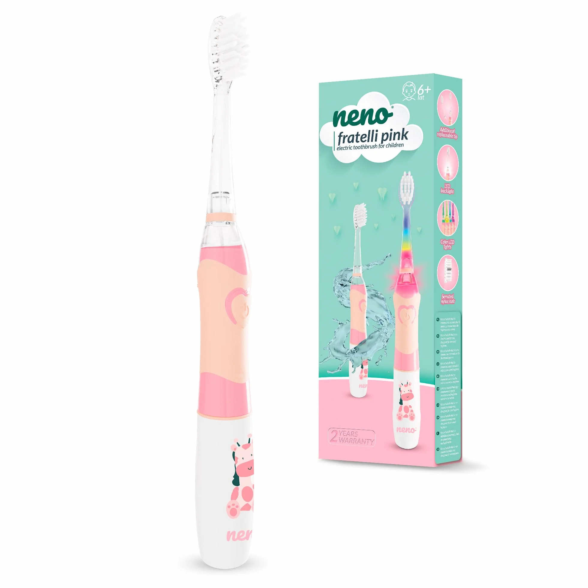 Neno Fratelli Pink - elektryczna szczoteczka do zębów dla dzieci