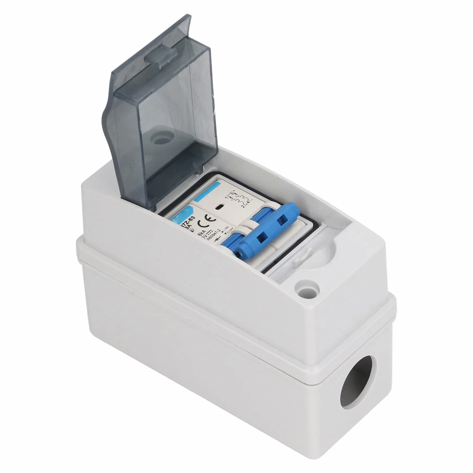 63A 1000V DC Rozłącznik, Miniaturowy Wyłącznik Instalacyjny PV DC z wodoodporną skrzynką rozdzielczą IP65, Rozłącznik Słoneczny do Paneli Słonecznych