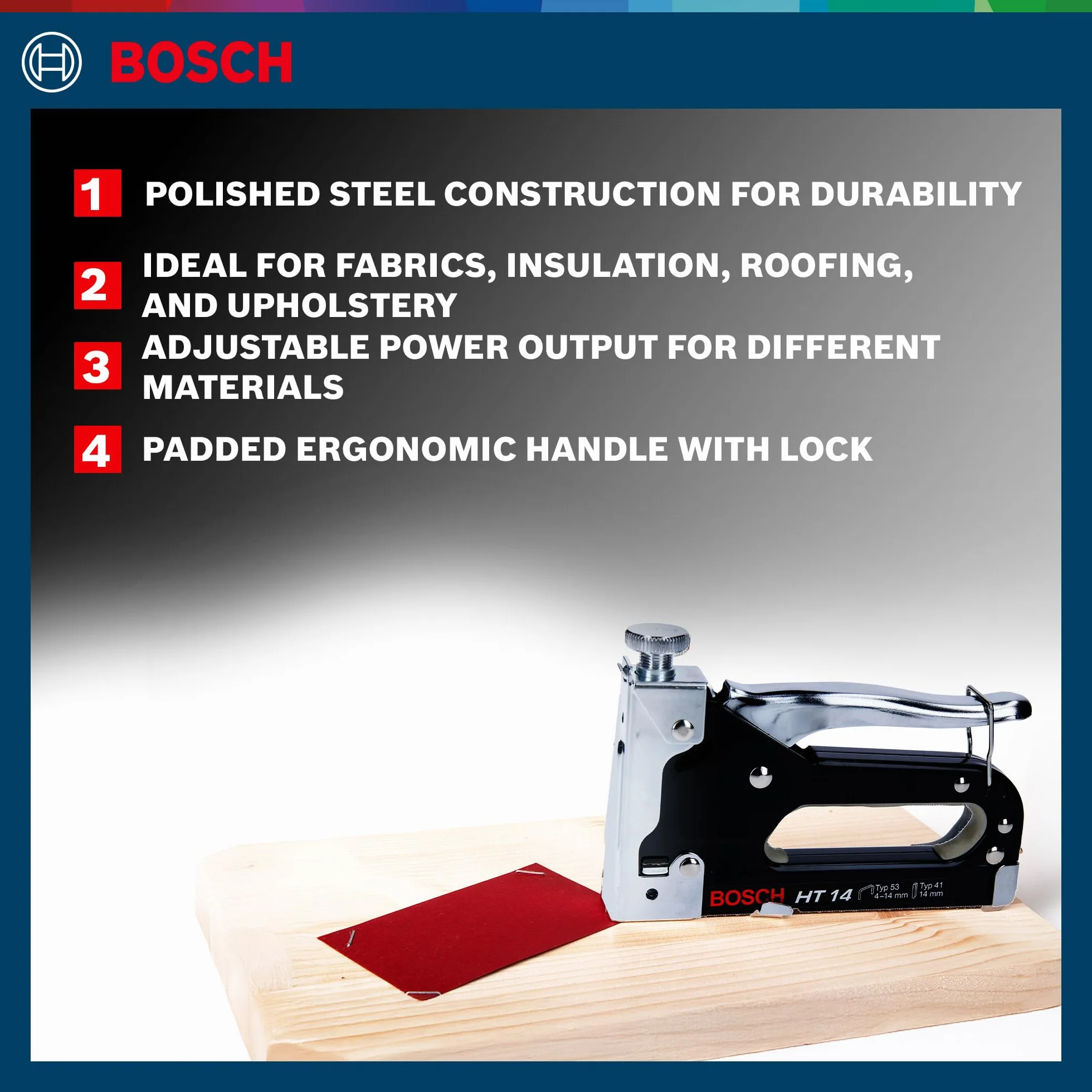 Bosch Professional Zszywacz ręczny HT 14 do drewna, typ zszywek 53