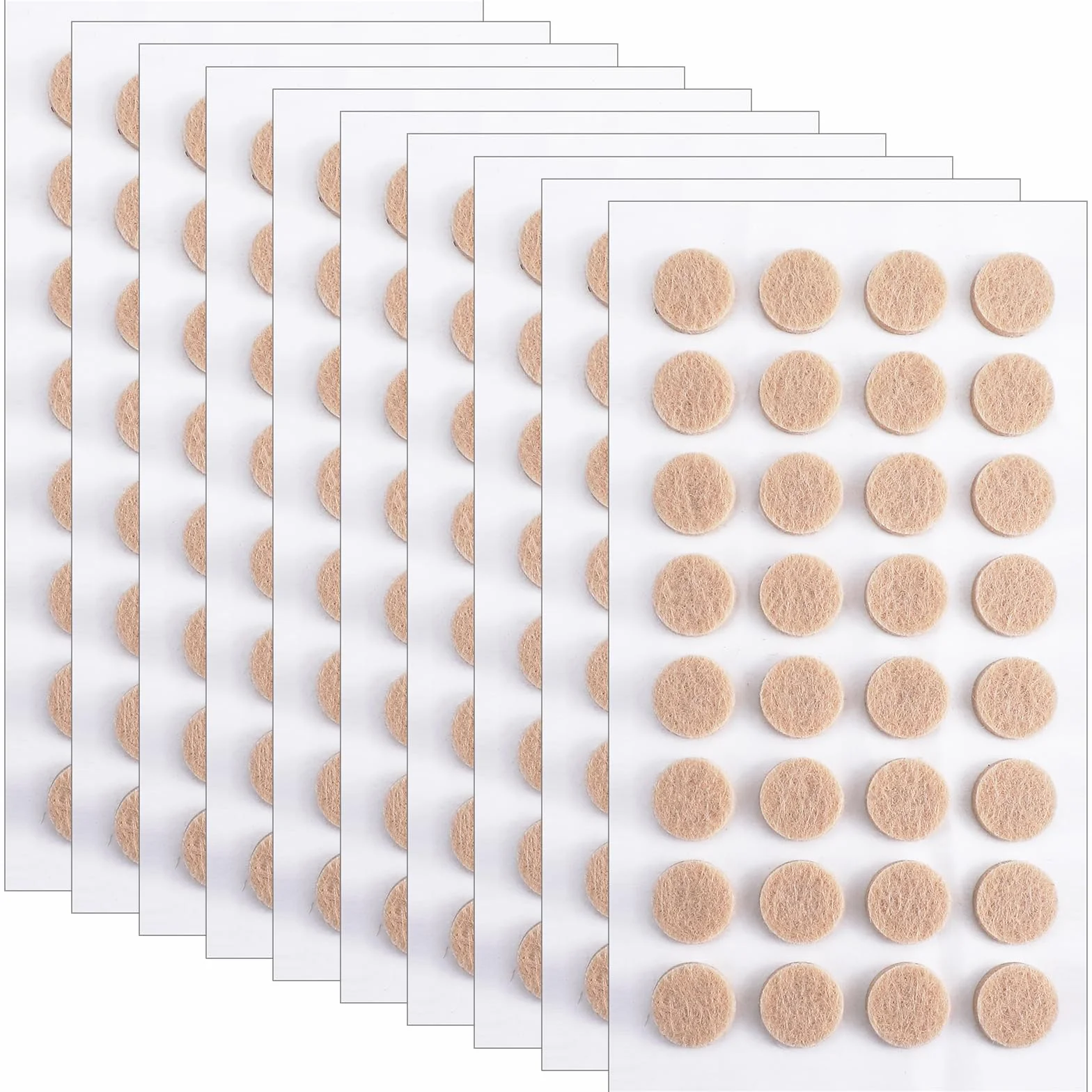 320 sztuk filcowych ślizgaczy samoprzylepnych, czarne podkładki filcowe do mebli, klejące kołki filcowe, okrągłe punkty filcowe, naklejki do DIY rzemiosła, filcowe dekoracje mebli do drewnianych
