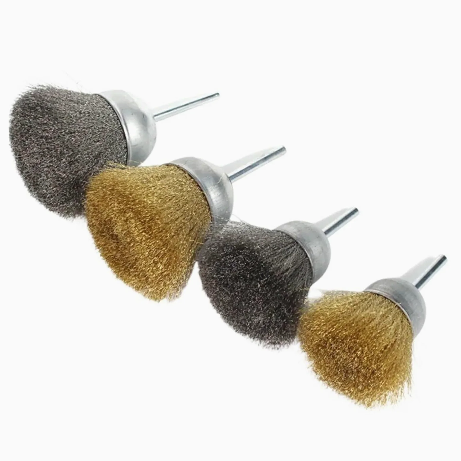 1 szt. 2-3" szczotka druciana ze stali nierdzewnej/mosiężnej, trzpień 1/4" do polerowania wiertłem | Do chwytu wiertła 1/4" Do polerowania(1PC steel 37)