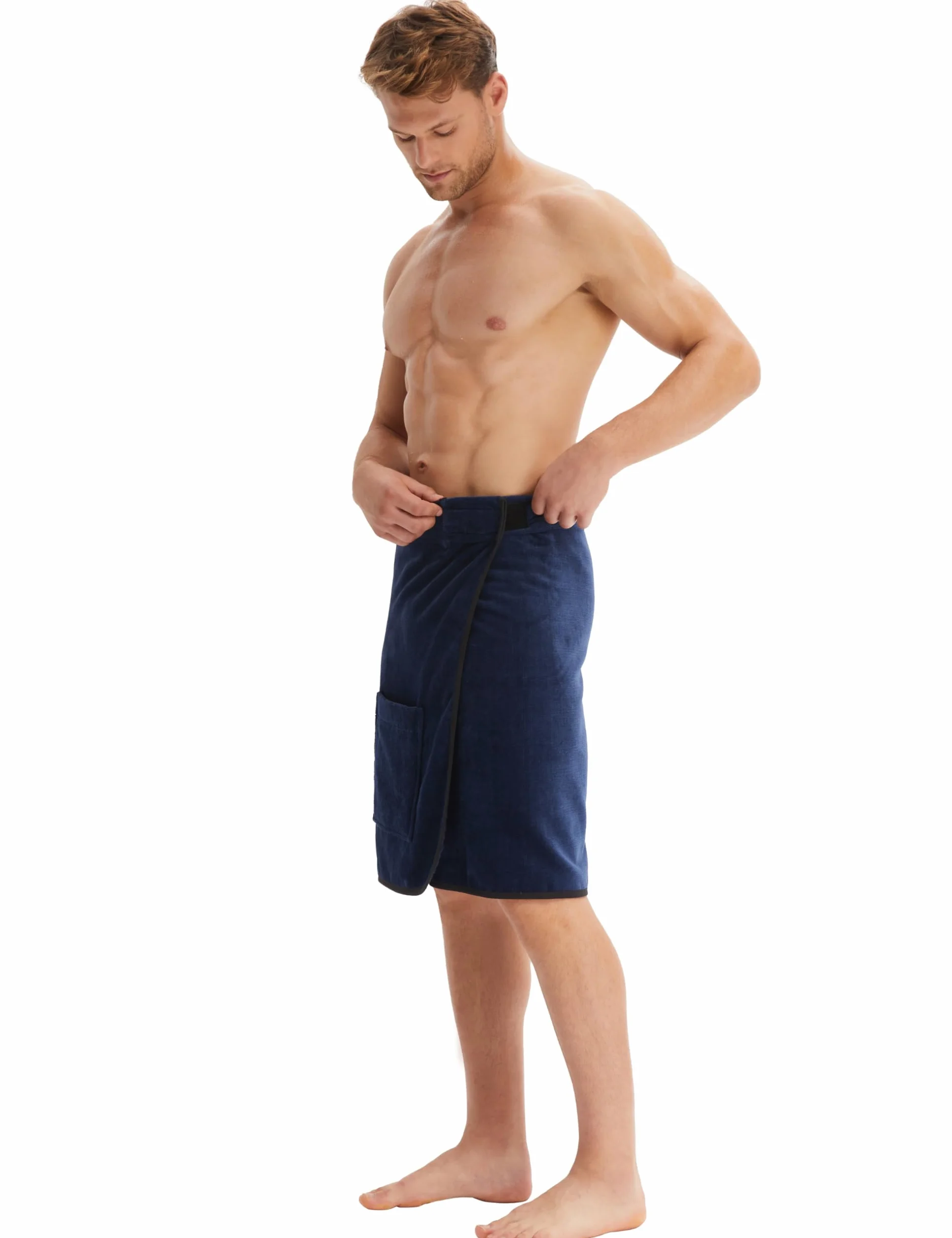 Morgenstern Męski kilt do sauny bawełna frotte zapięcie na rzepy