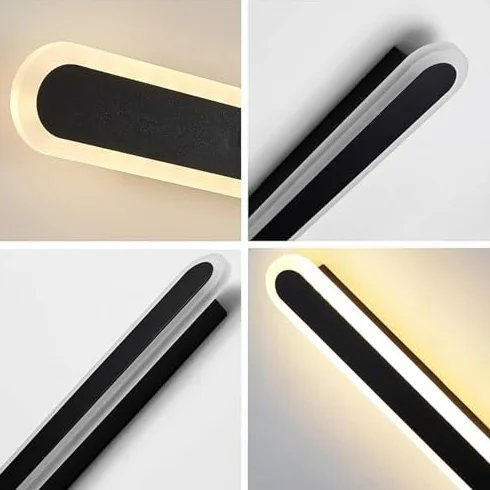 Taśma świetlna LED, wewnętrzna lampa ścienna z temperaturą barwową 3000 K / 4500 K / 6000 K, do salonu, sypialni, na balkon, przy łóżku (neutralne światło, 120 cm)