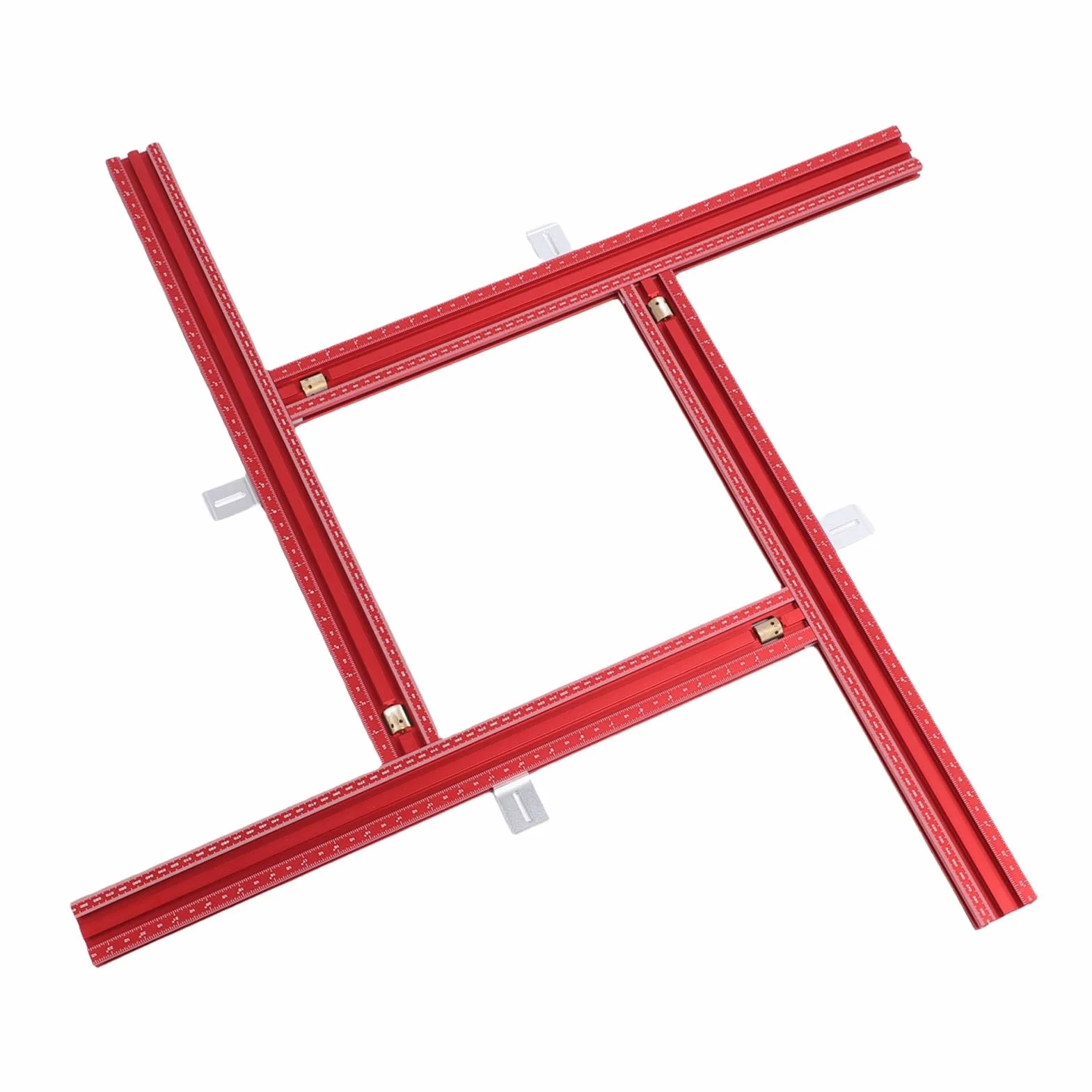 Generic System Prowadnic Równoległych Piła Szynowa ze Stopu Aluminium Zestaw do łączenia Szyn Prowadzących Regulowane, Wyraźne Oznaczenia 600 Mm Stabilne Pozycjonowanie Podczas Obróbki Drewna Układ