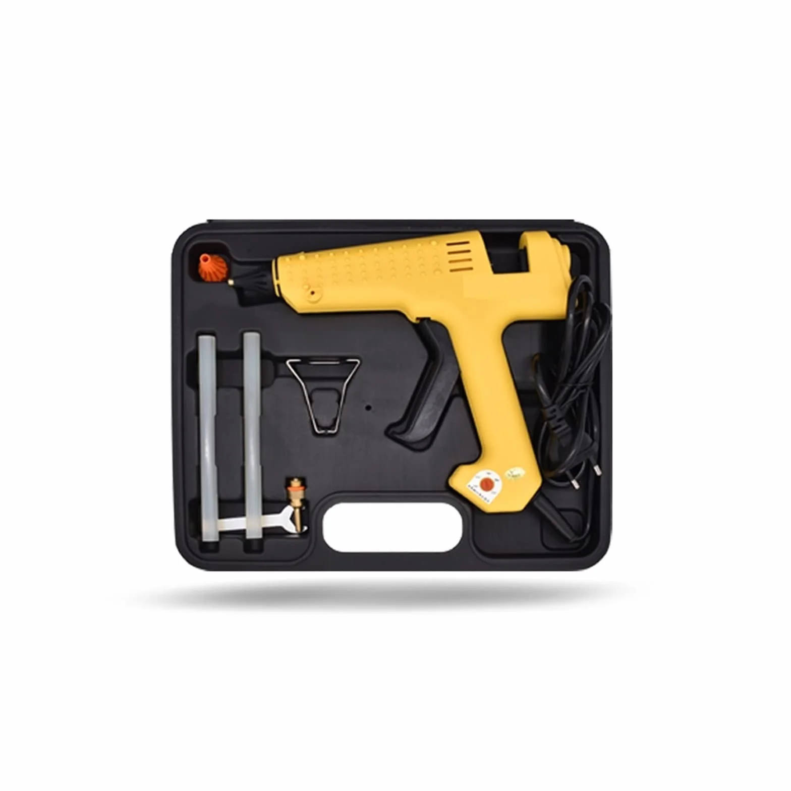 250W Profesjonalny Pistolet Do Klejenia Na Gorąco Z Zestawem Narzędzi Czysta Miedź Dysza Regulowana Temperatura Wysoka Moc Wykorzystanie 11mm Klej W Sztyfcie(SET-2)