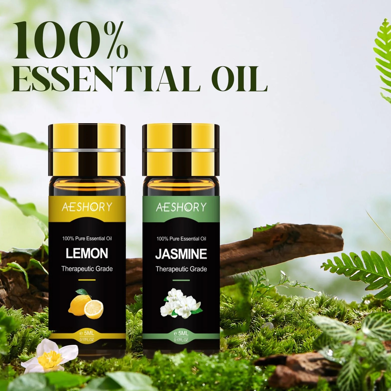 Aeshory 20 x 5ml Zestaw Olejków Eterycznych – 100% Naturalne Olejki Zapachowe Do Dyfuzorów, Nawilżaczy Powietrza, Aromaterapii, Masażu, Świec Zapachowych, Perfum I Mydła