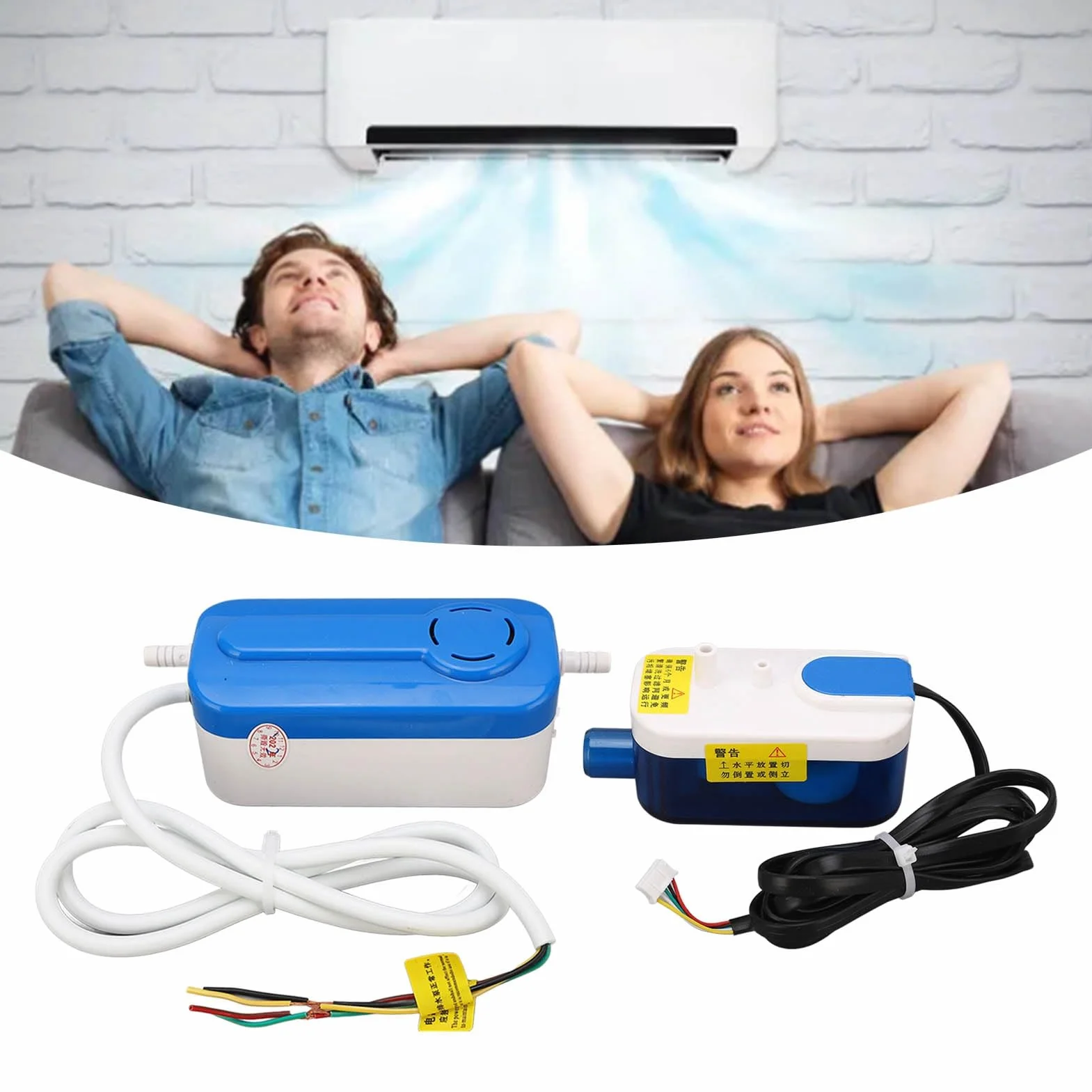 Automatyczna pompa kondensatu, AC110 do 240 V, 24 l/h, 200 ml, bezgłośna pompa do usuwania kondensatu HAVC, bezgłośna mini pompa spustowa do