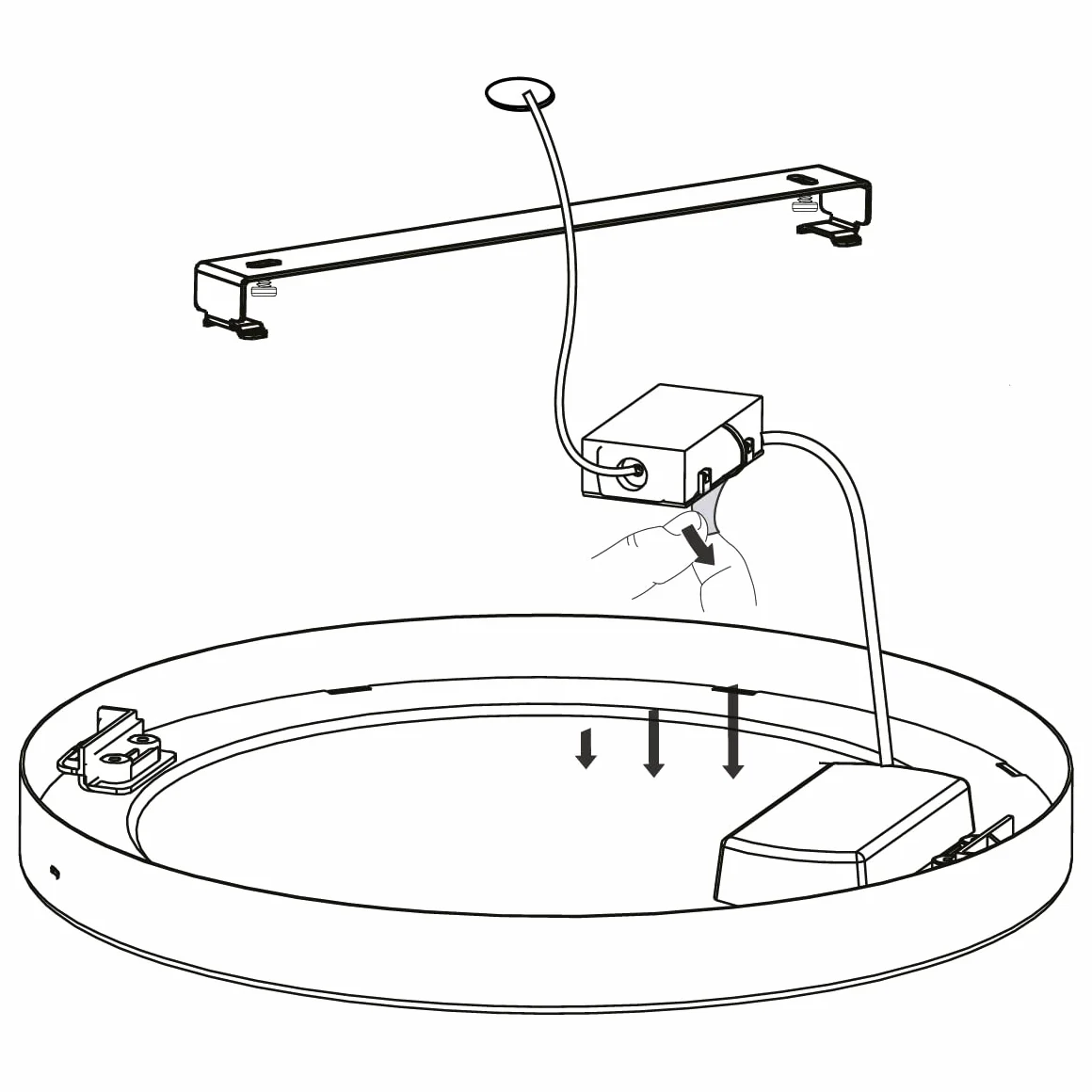 EGLO connect.z Smart Home łazienkowa lampa sufitowa LED Fueva-Z, Ø 21 cm, ZigBee, sterowanie aplikacją i głosem, regulacja barwy światła, ściemnianie, metalowa biała, IP44