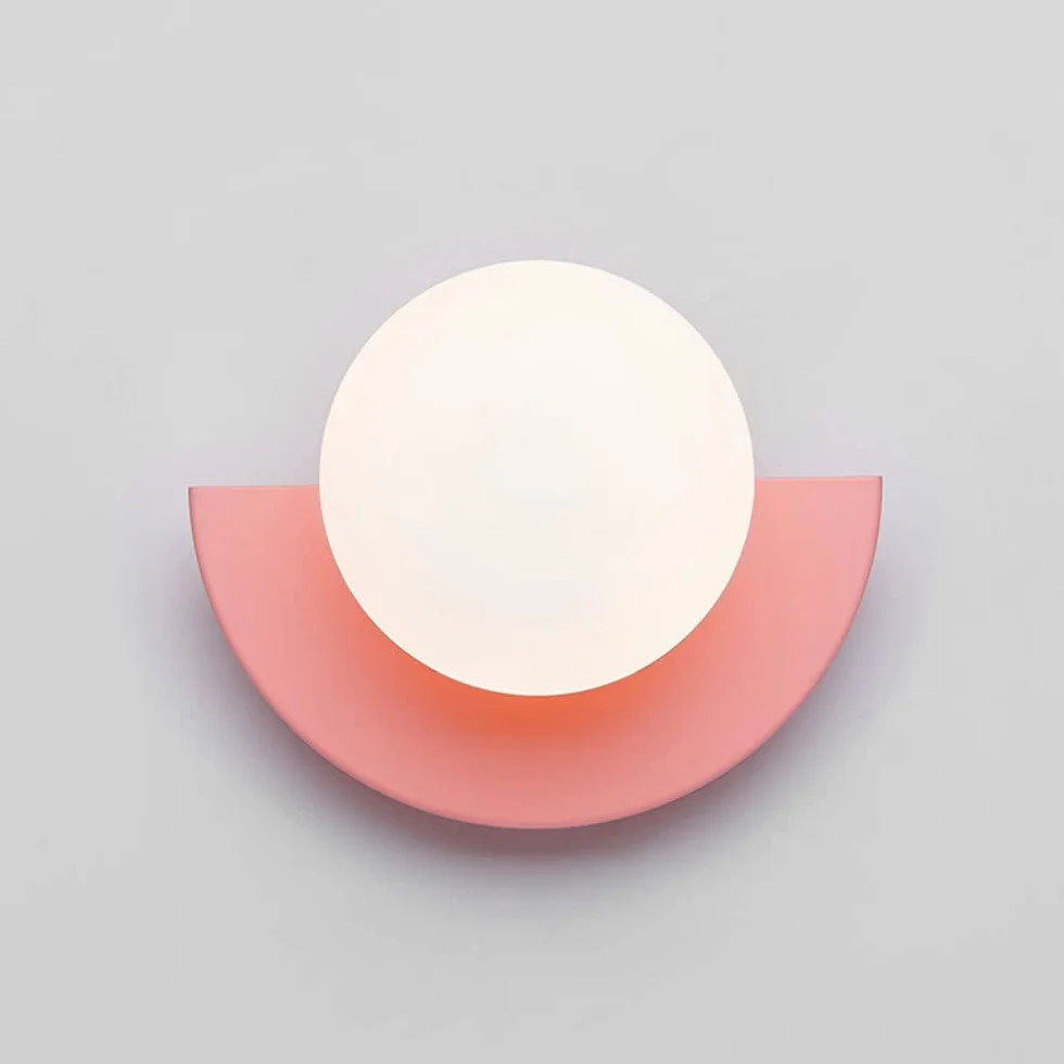 Nordycki szklany balon w kształcie LED lampa ścienna zamontowana geometryczna lampa nocna do sypialni lampa dekoracyjna do salonu lampy Inte
