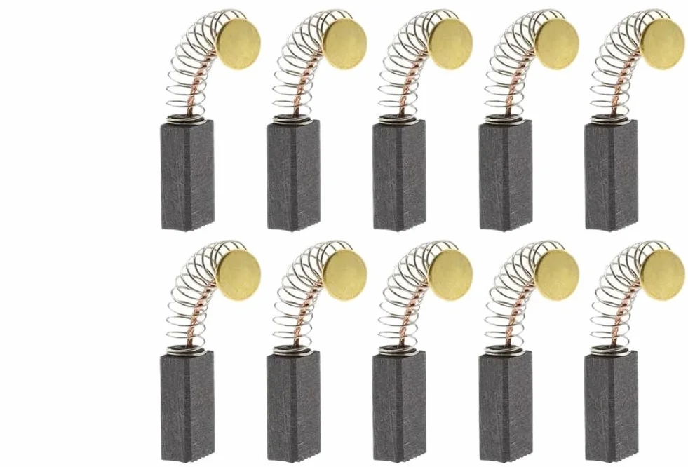 Części silnika Szczotki węglowe 10 szt. 13 x 8 x 5 mm Akcesoria Węgiel/Metal Ciemnoszary
