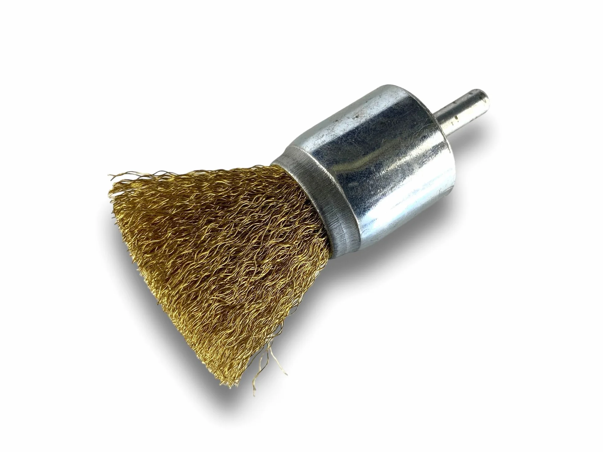 Zestaw 10 metalowych szczoteczek obrotowych z końcówką Ø 28 mm | Kształt pędzla na trzonku Ø 6 mm | Drut LAITON Ø 0,20 mm miękki | Do wiertarki lub wkrętarki z uchwytem | Szczotkowanie i zdejmowanie |