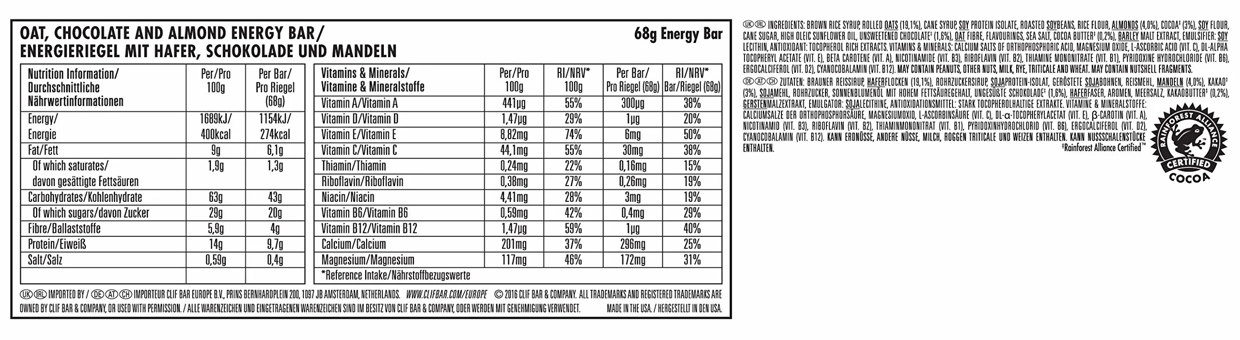 CLIF Bar Pakiet próbny zestaw próbny batonik energetyczny + masło orzechowe 18 sztuk