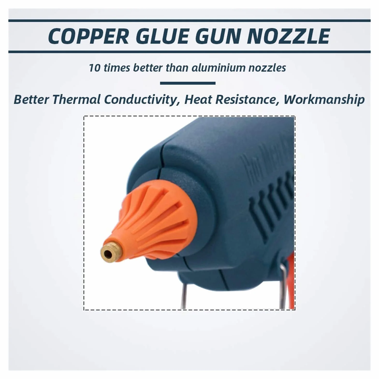 100W Pistolet Do Klejenia Na Gorąco Czysta Miedź Dysze Z Wyłącznikiem Zasilania 5 Kleje W Sztyfcie 11mm Dom Elektronarzędzia Strona Główna DIY Craft(2.0x32mm Nozzle)