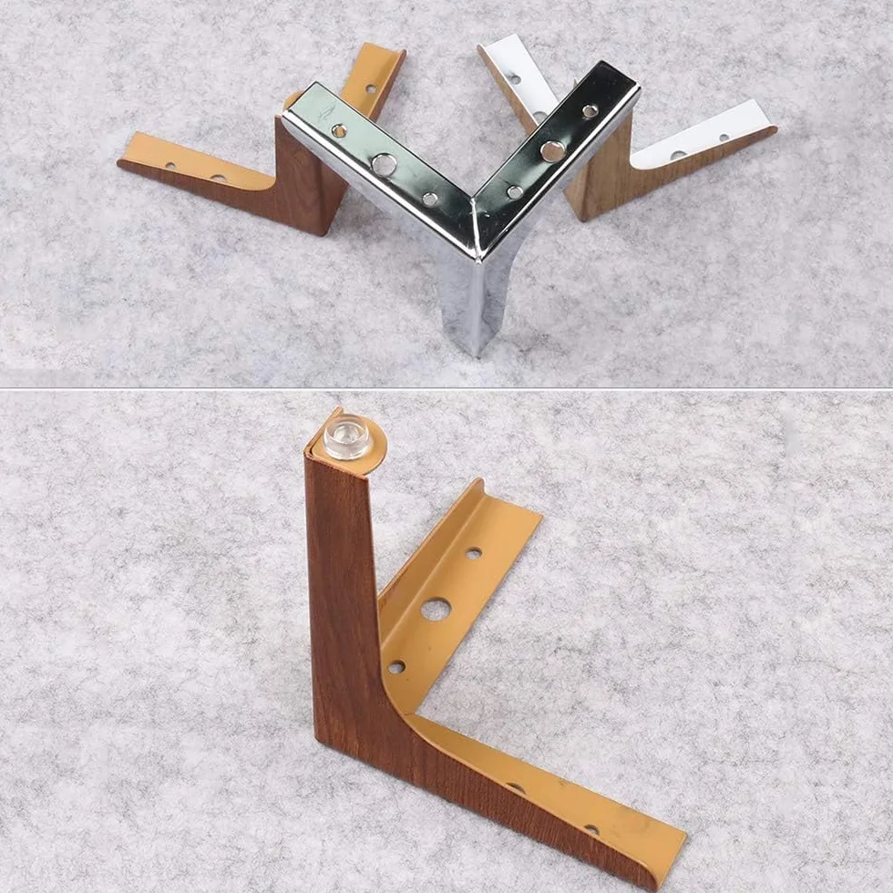wysokie obciążenie 4 szt. Stopka podporowa trójkątna pod szafkę Sofa Stopka pod szafkę TV Stabilna dąb czerwony Wzór 15 cm