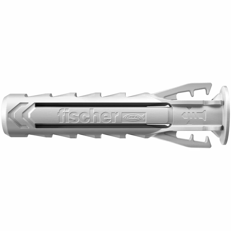 fischer Kołek rozporowy SX Plus 8 x 40, pudełko z 100 kołkami nylonowymi, kołki rozporowe zapewniające optymalną przyczepność w przypadku mocowań w betonie, cegle pełnej, betonie porowatym, cegle o