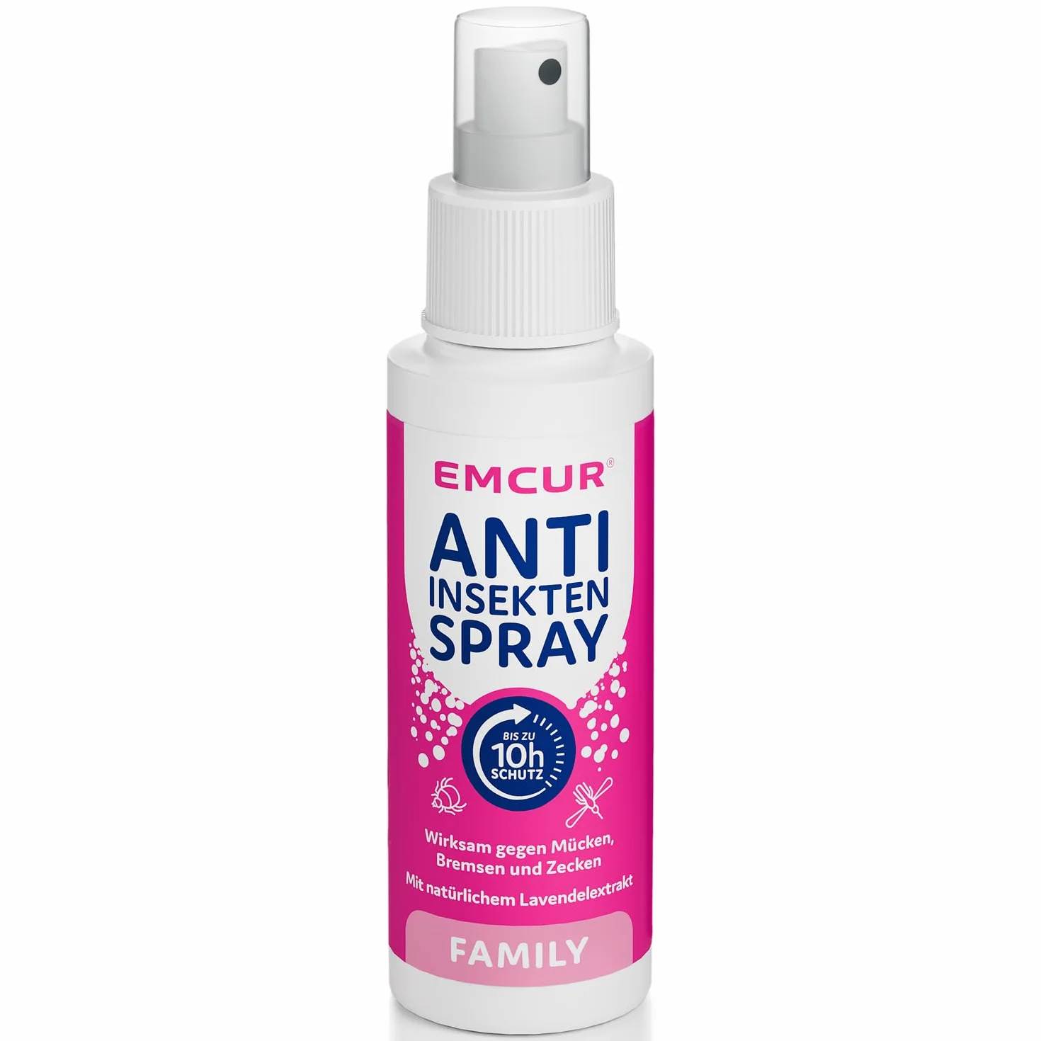 Emcur Spray przeciw owadom z pompką 10h ochrona ekstrakt lawendy dla dzieci od 2 lat