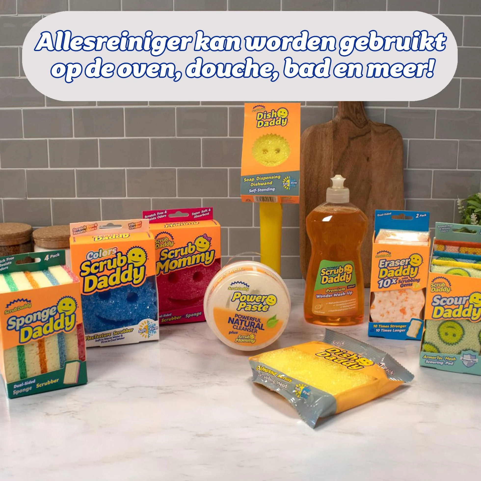Scrub Daddy Power Paste Naturalna pasta czyszcząca + Bezbarwny peeling Mommy, 2-częściowy zestaw