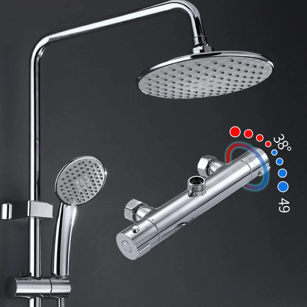 Bateria Prysznicowa Termostatyczna Zestaw Prysznicowy Bateria Prysznicowa Bateria Prysznicowa Z Ciepłą I Zimną Wodą Wanna Bateria Prysznicowa Termostatyczna Montowana Na