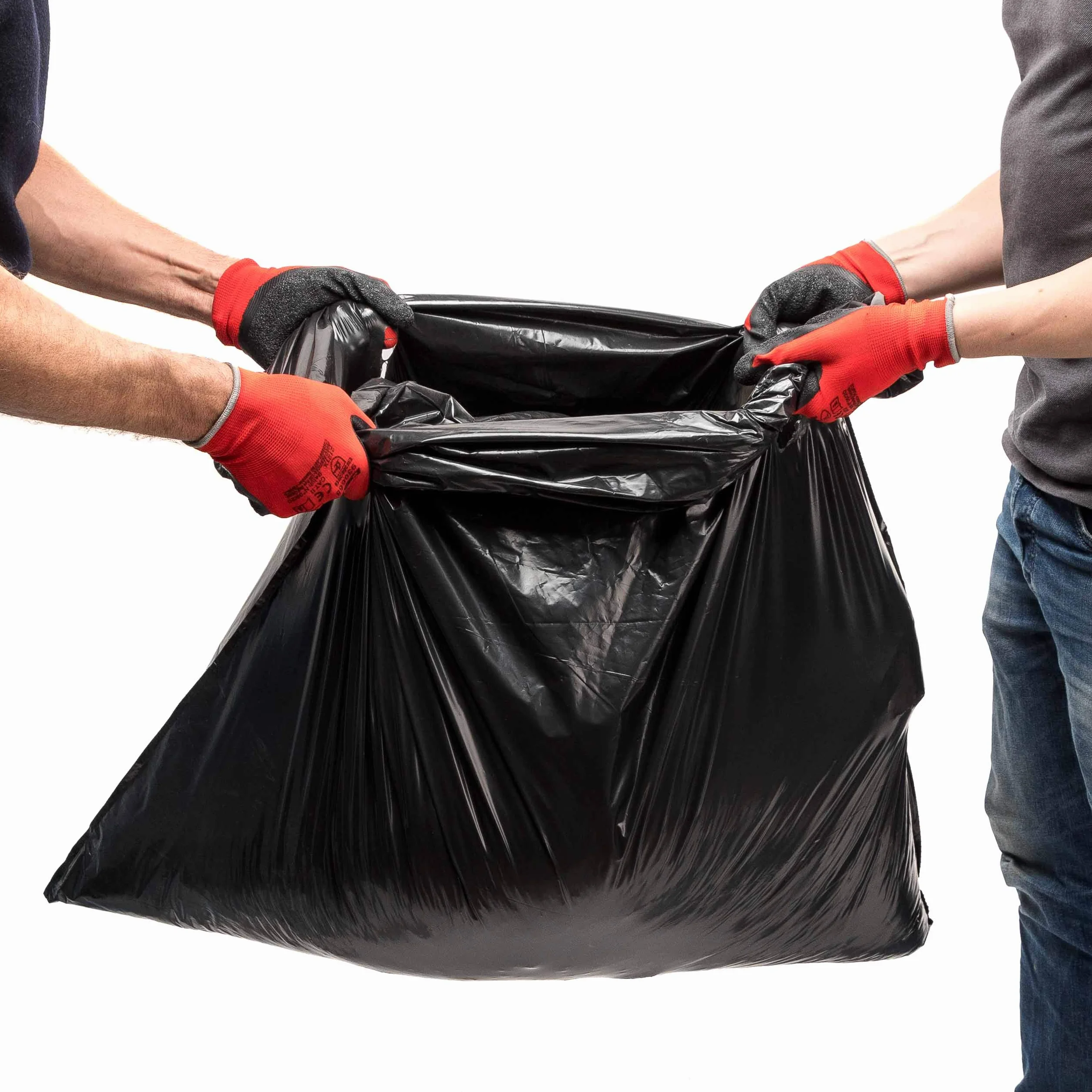 Worki na śmieci, odporne na obciążenia do 85 kg, w 100% z recyklingu, przyjazne dla środowiska i szczelne, pojemność 70 l