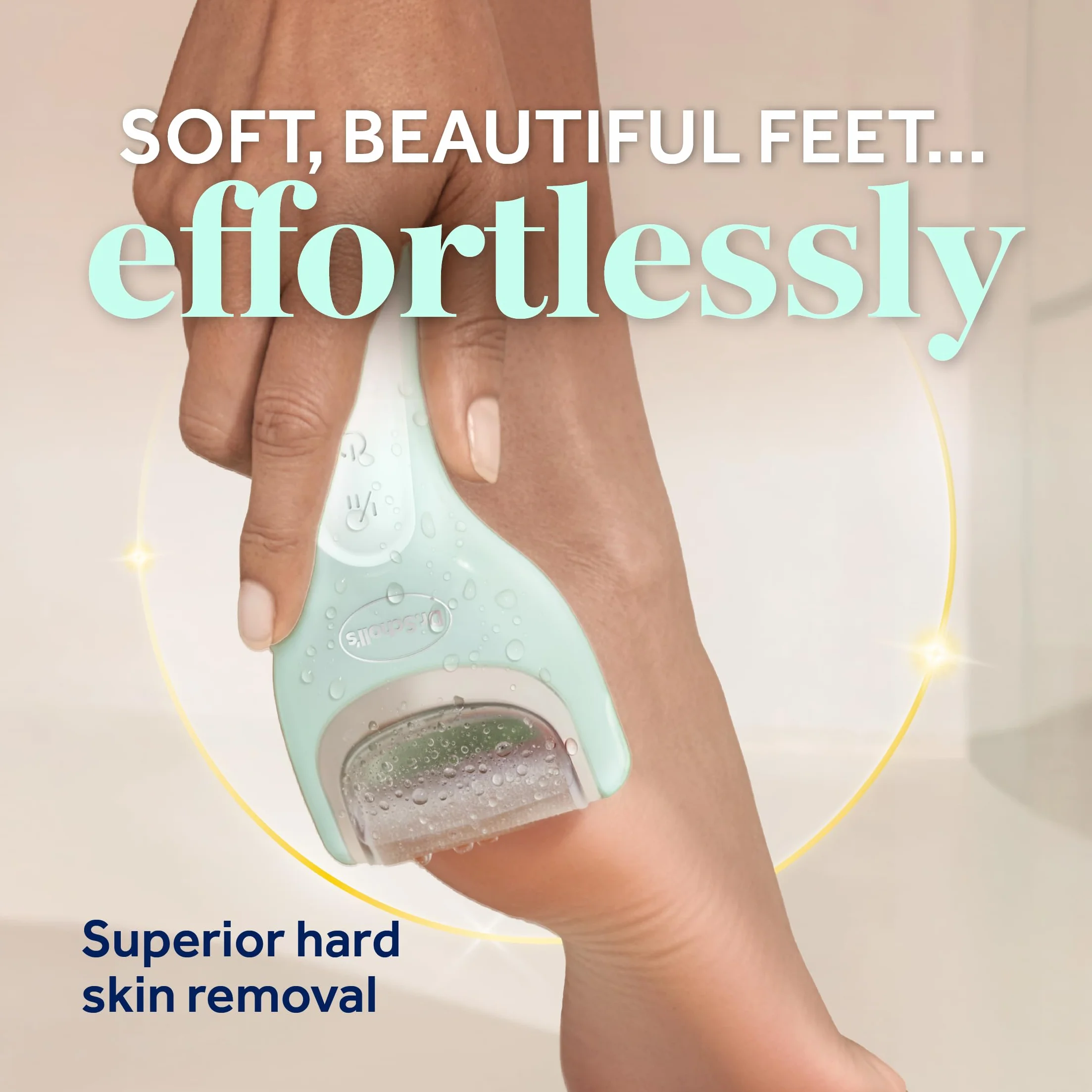Dr. Scholl's Pedi Perfect Pro profesjonalny elektryczny pedicure do stóp, wodoodporny, akumulatorowy, 3 głowice