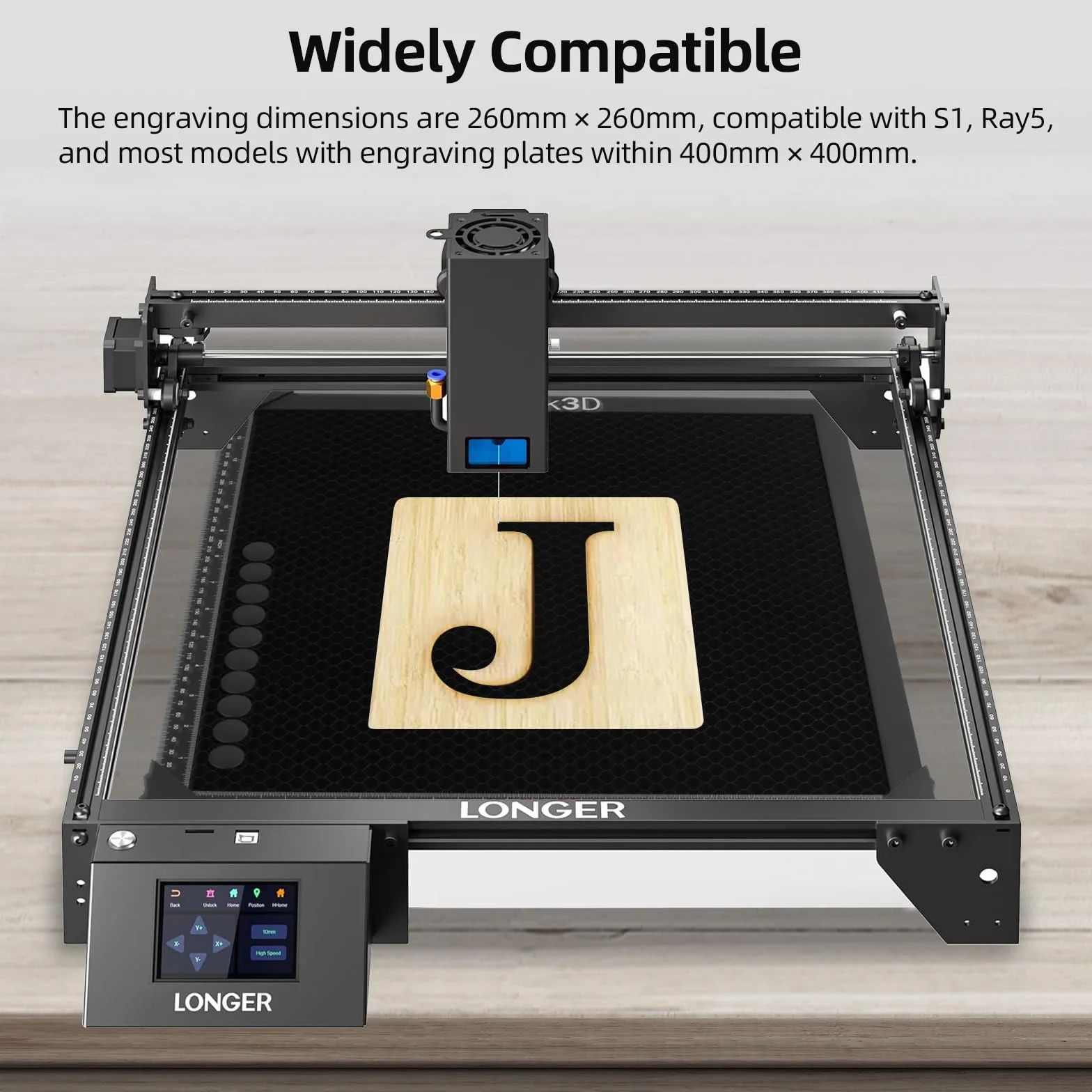 UniTak3D Honeycomb stół do grawerowania laserowego 300 x 300 mm do S1/RAY5/CO2 Engraver Desktop Protection with Aluminium Plate WorkArea 260 x 260 mm