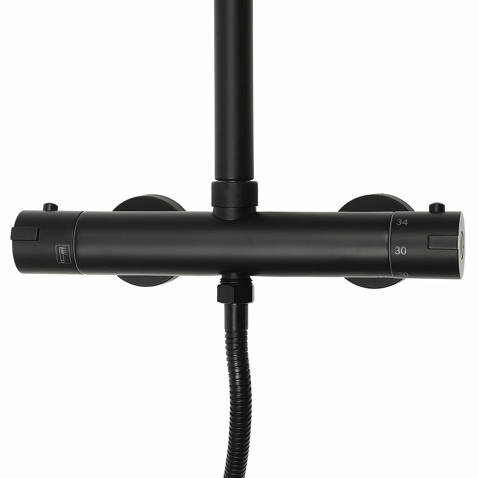 Termostat system prysznicowy z zestawem prysznicowym, armatura prysznicowa, kompletny zestaw ścienny, kompletny zestaw prysznicowy z termostatem, drążek prysznicowy z regulacją wysokości
