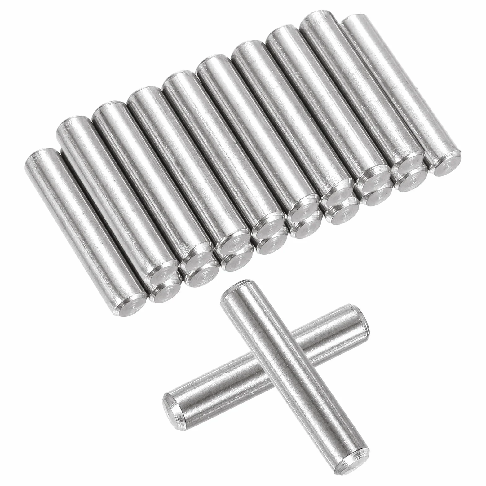 QUARKZMAN 25 szt. 5 mm x 25 mm szpilki do półek, kołki do półek, regulowane szpilki do półek, srebrne elementy mocujące ze stali nierdzewnej (0,19 x 0,98 cala)
