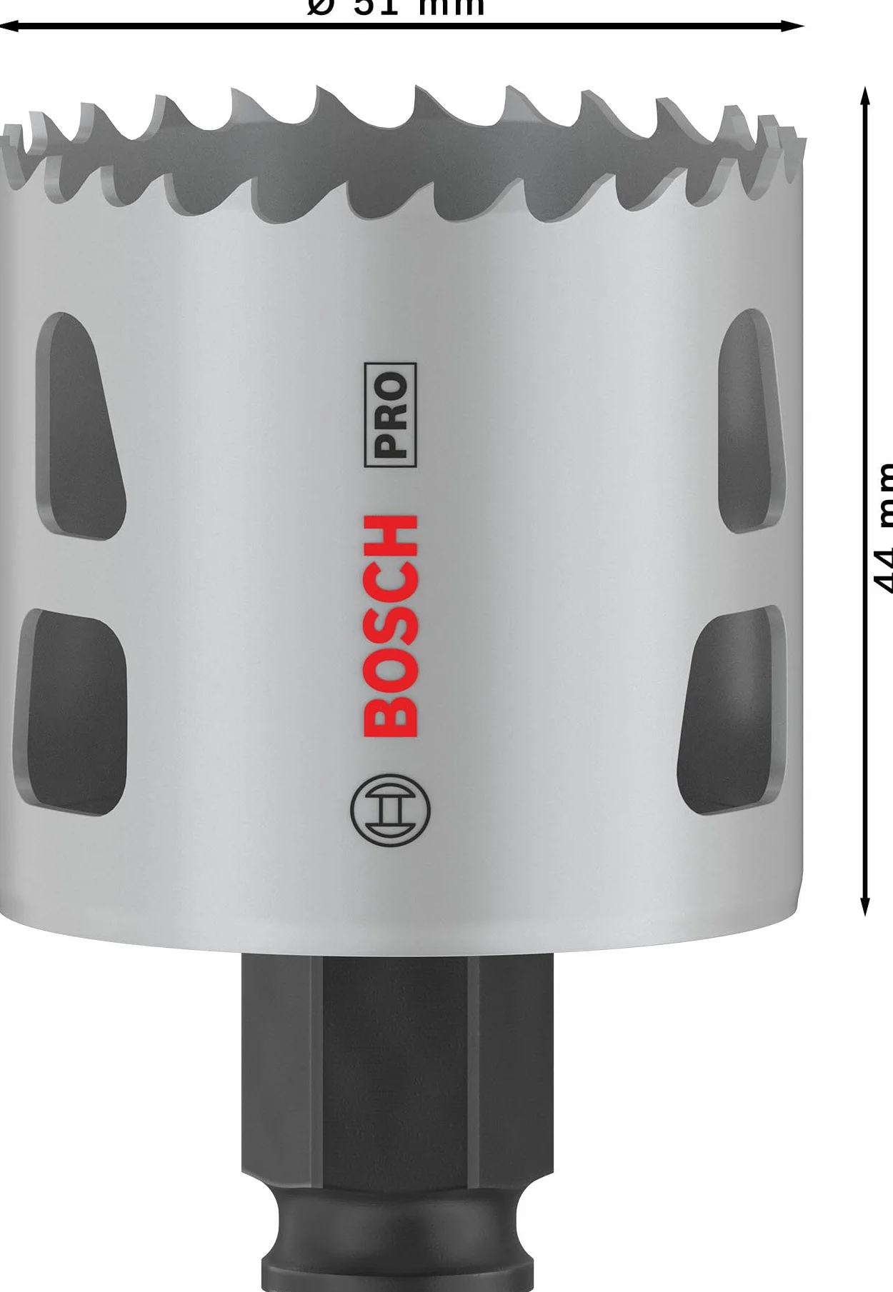 Bosch 1x Piła otwornica PRO Multi Material Power Change Plus (do Miękkie drewno, Płyta gipsowo-kartonowa, Ø 51 mm, Professional Akcesoria Wiertarki/Wkrętarki)