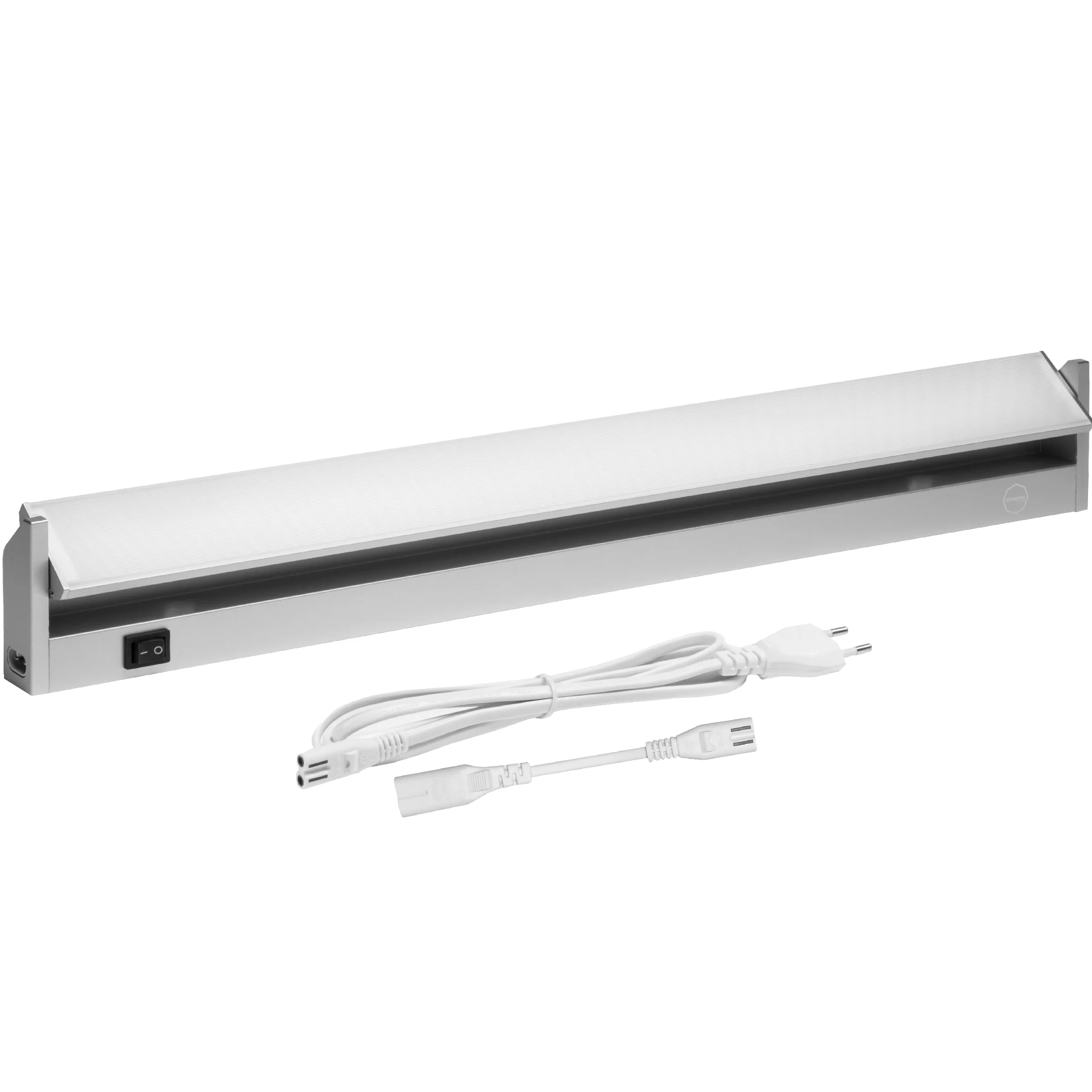 Oktaplex Rota aluminiowa lampa podszafkowa kuchenna LED 58cm wychylna 3000K ciepły biały oświetlenie podszafkowe 1085 lumenów z przełącznikiem 9,7W 230V