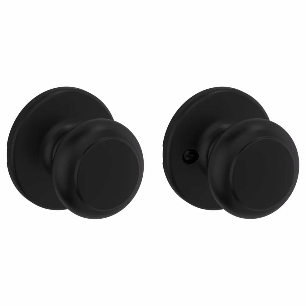 Kwikset 92001-604 Gałka drzwiowa, matowa czerń, przejście