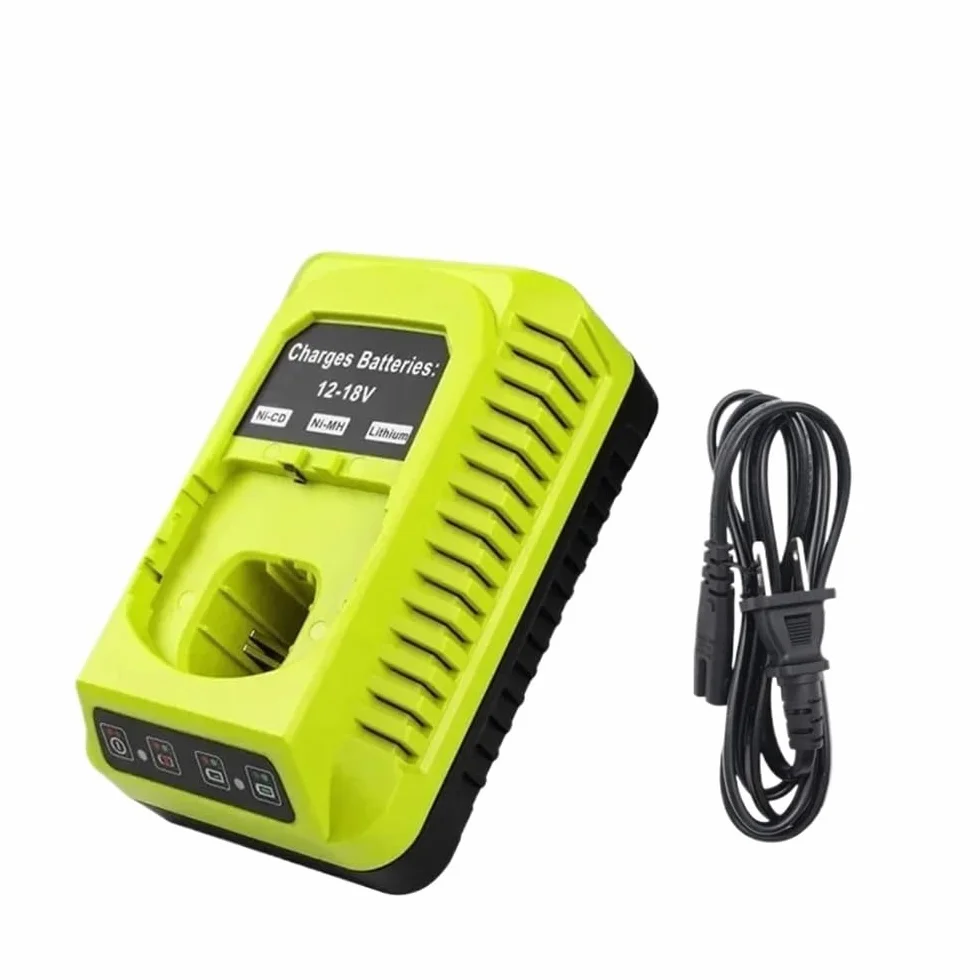 Kompatybilny z ładowarką Ryobi, ładowarką P117 12V-18V akumulator litowo-jonowy akumulator niklowy uniwersalna ładowarka(AU)