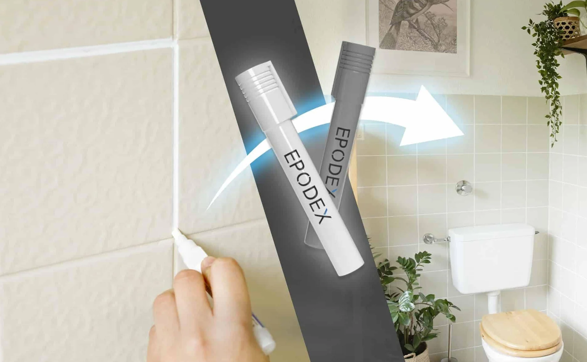 EPODEX® Lakier do płytek, 2-karatowy, do łazienki, kuchni, 45 kolorów, biały, kolorowy, neutralny zapach, nie zawiera rozpuszczalników, odporny na ścieranie, 1,8-60 kg