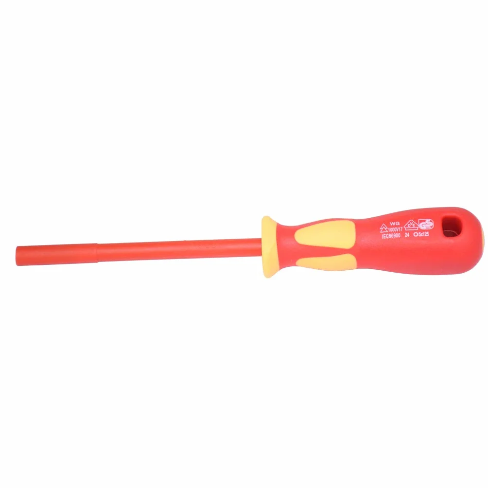 Zestaw 5 izolowanych wkrętaków elektrycznych 1000 V 4 mm-13 mm śrubokręt sześciokątny 8 mm x 125 mm